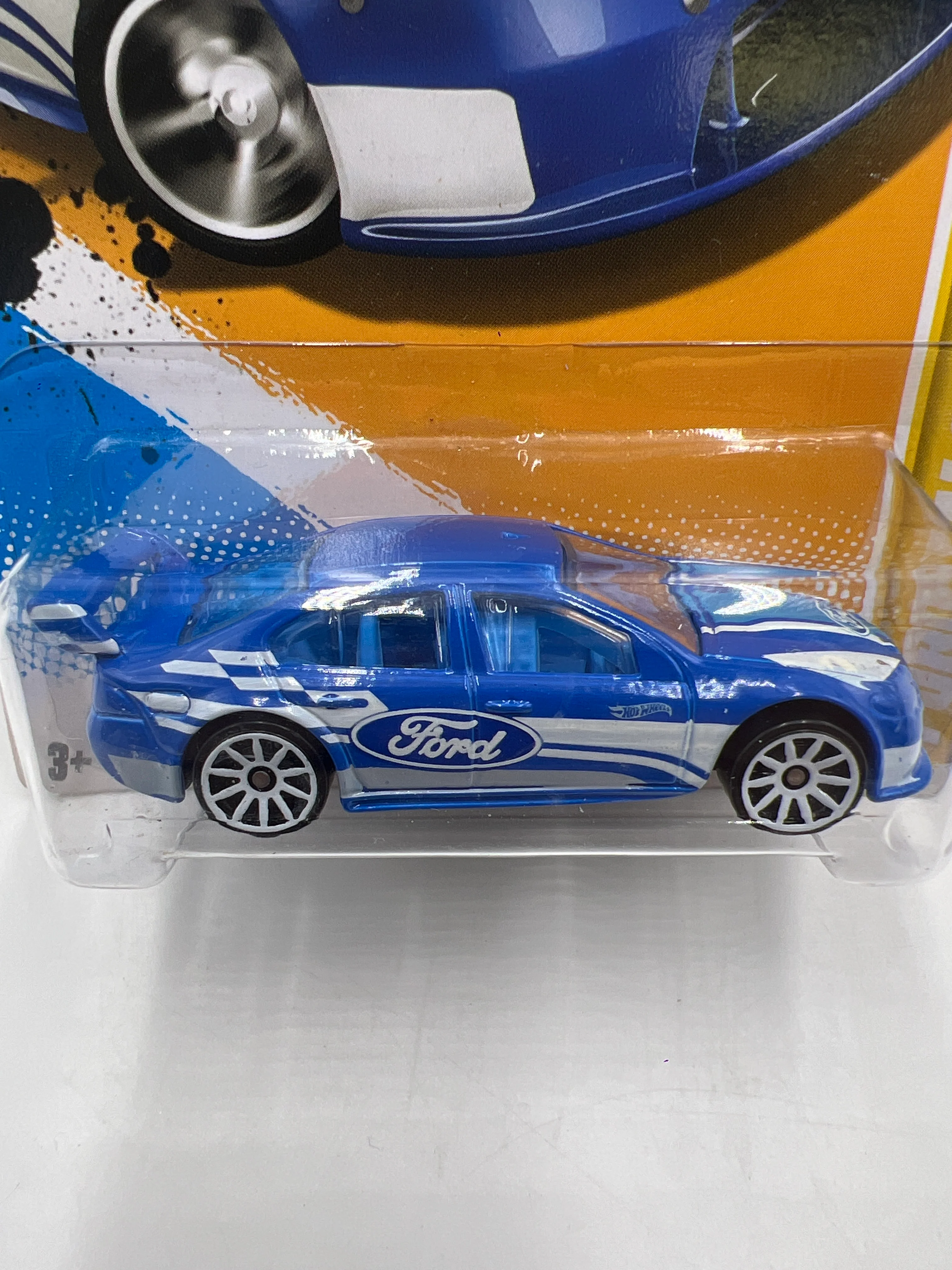 2012 Hot Wheels New Models #4 Ford Falcon Race Car Blue 35E - Image 3