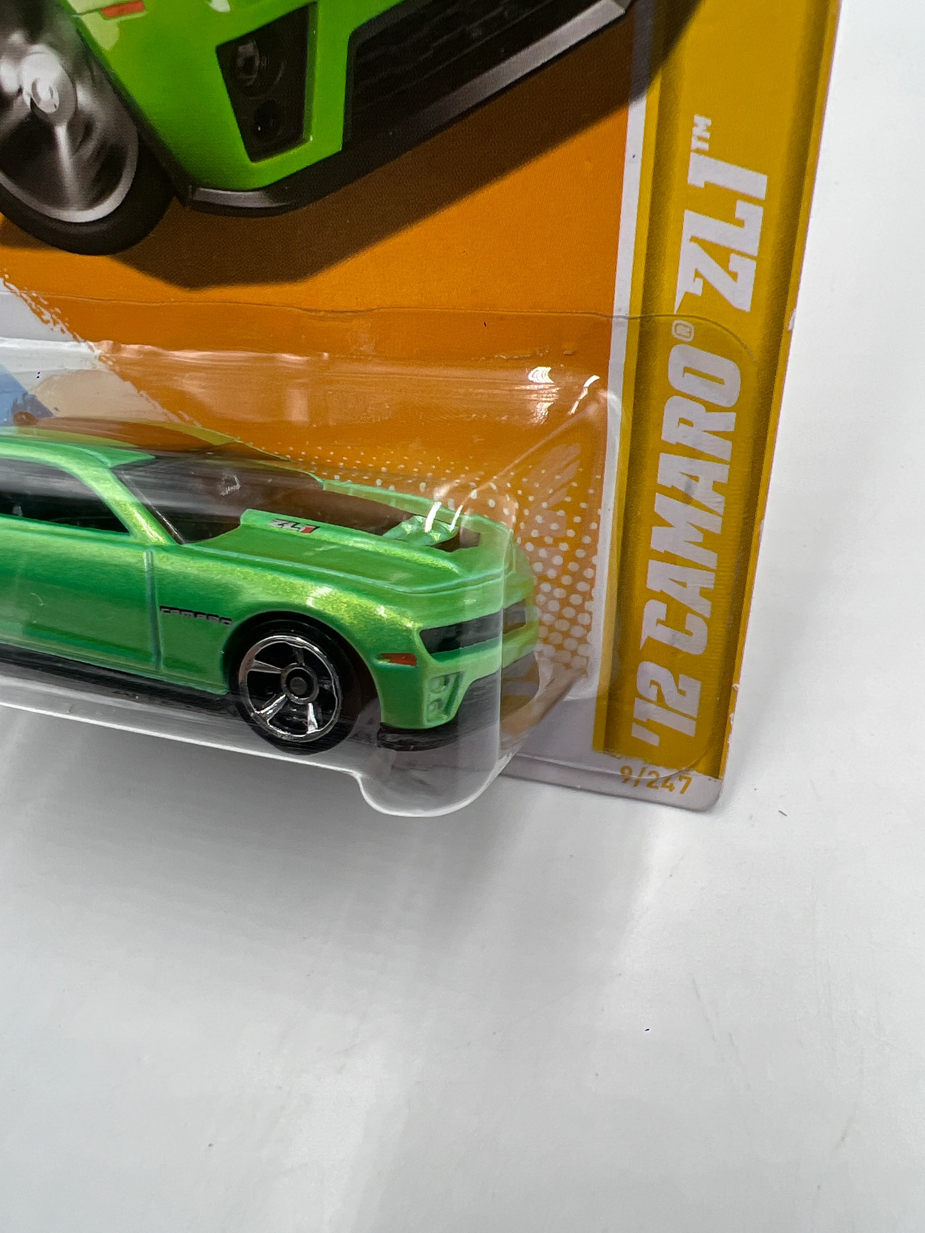 2012 Hot Wheels New Models #9 12 Camaro ZL1 Green 3D - Image 4