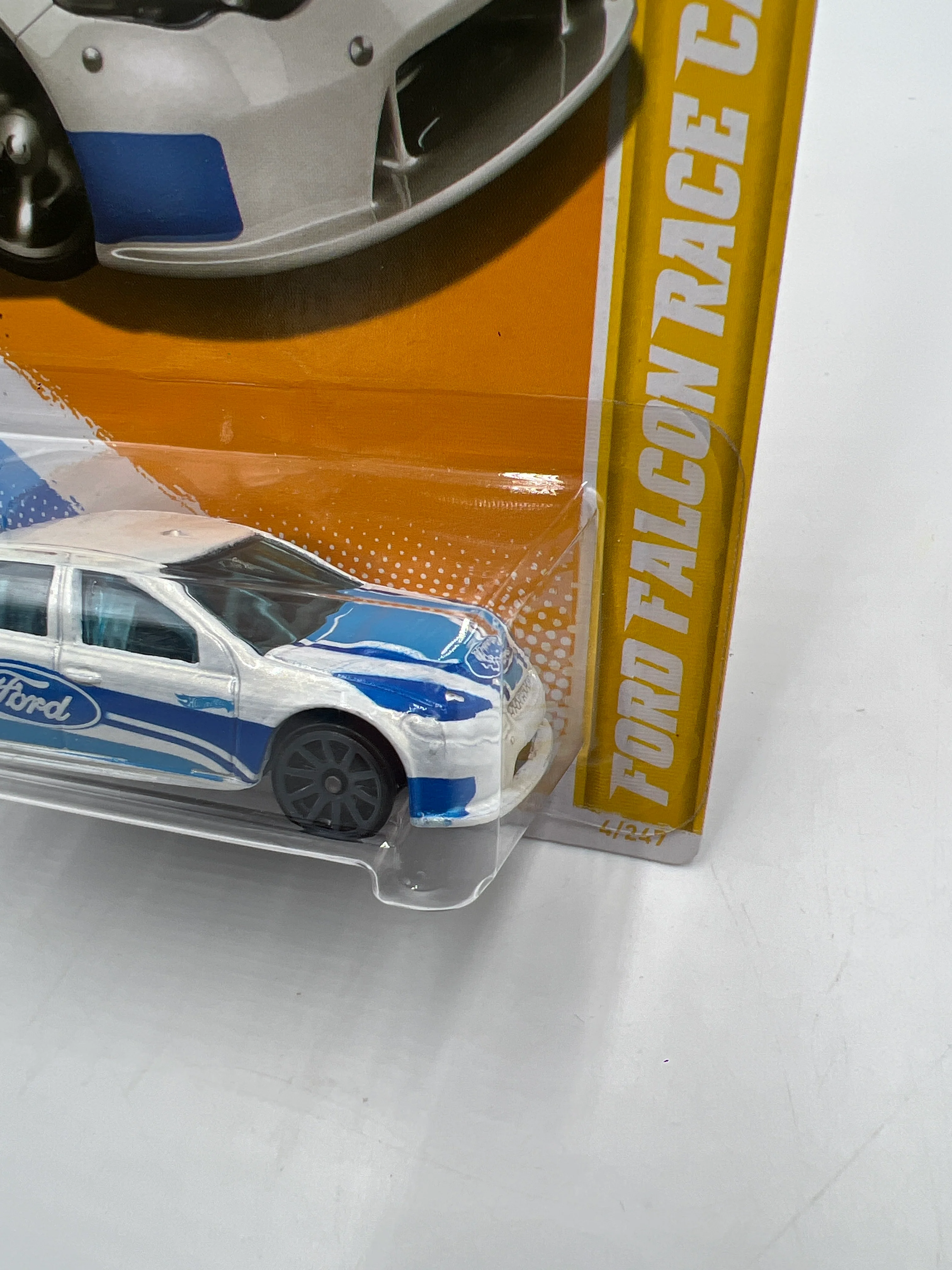 2012 Hot Wheels New Models #4 Ford Falcon Race Car White 32F - Image 4