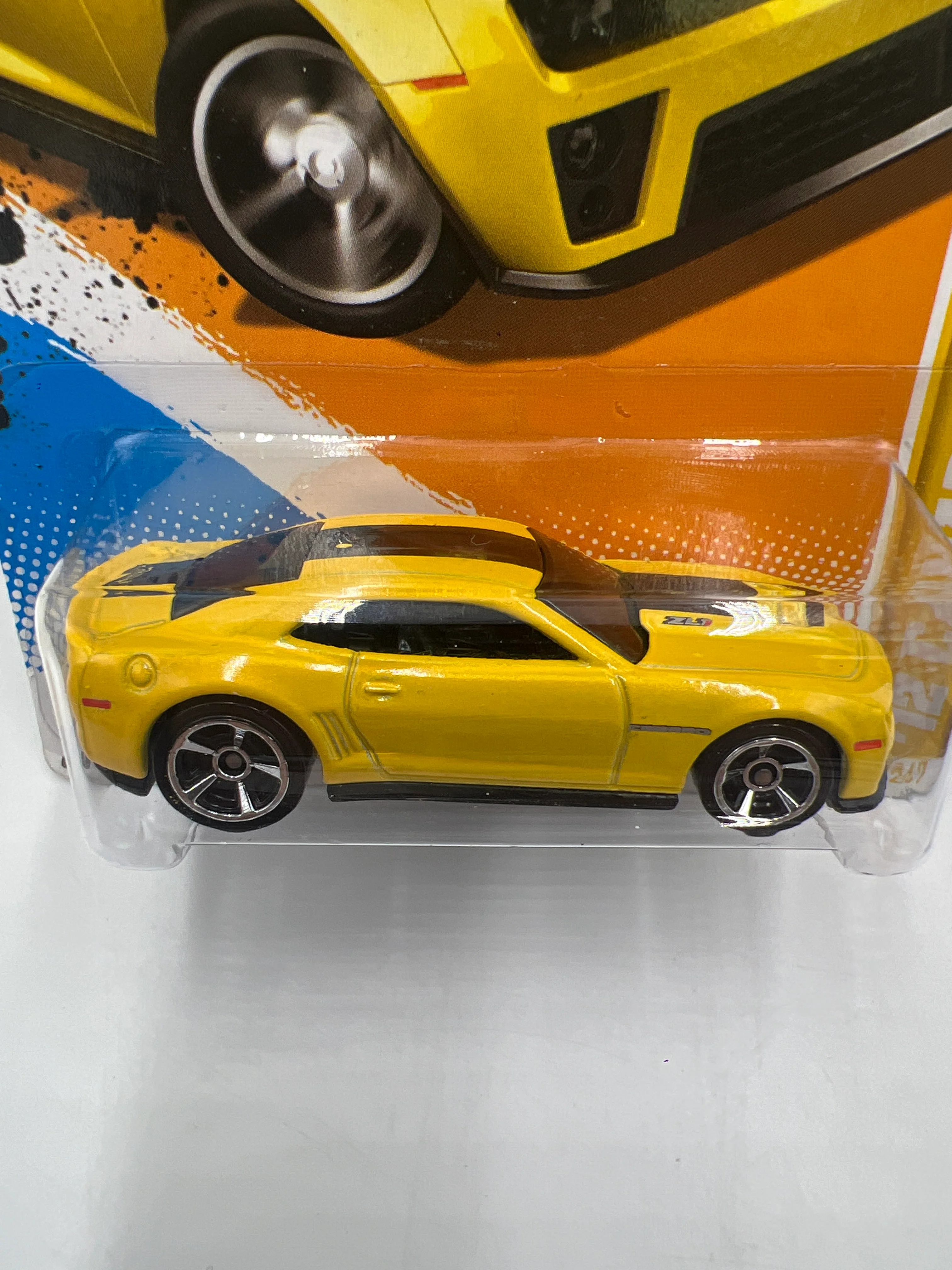 2012 Hot Wheels New Models #9 12 Camaro ZL1 Yellow Kroger Exclusive 236F - Image 3