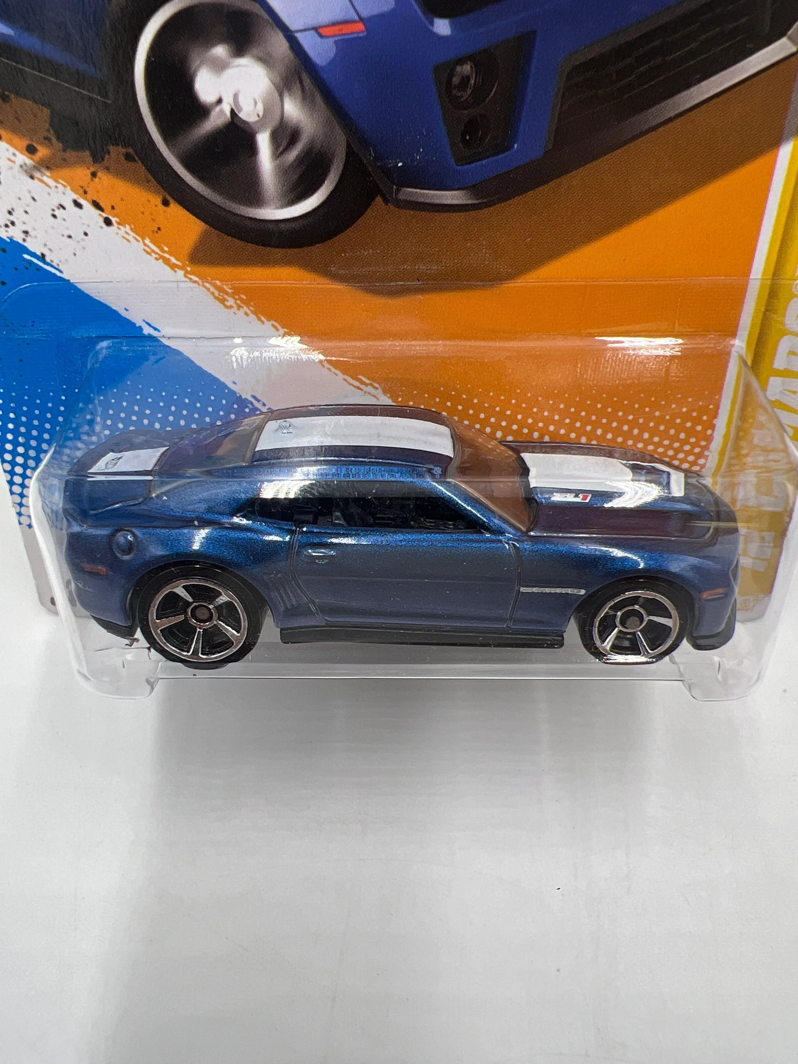 2012 Hot Wheels New Models #9 12 Camaro ZL1 Blue 3B - Image 3