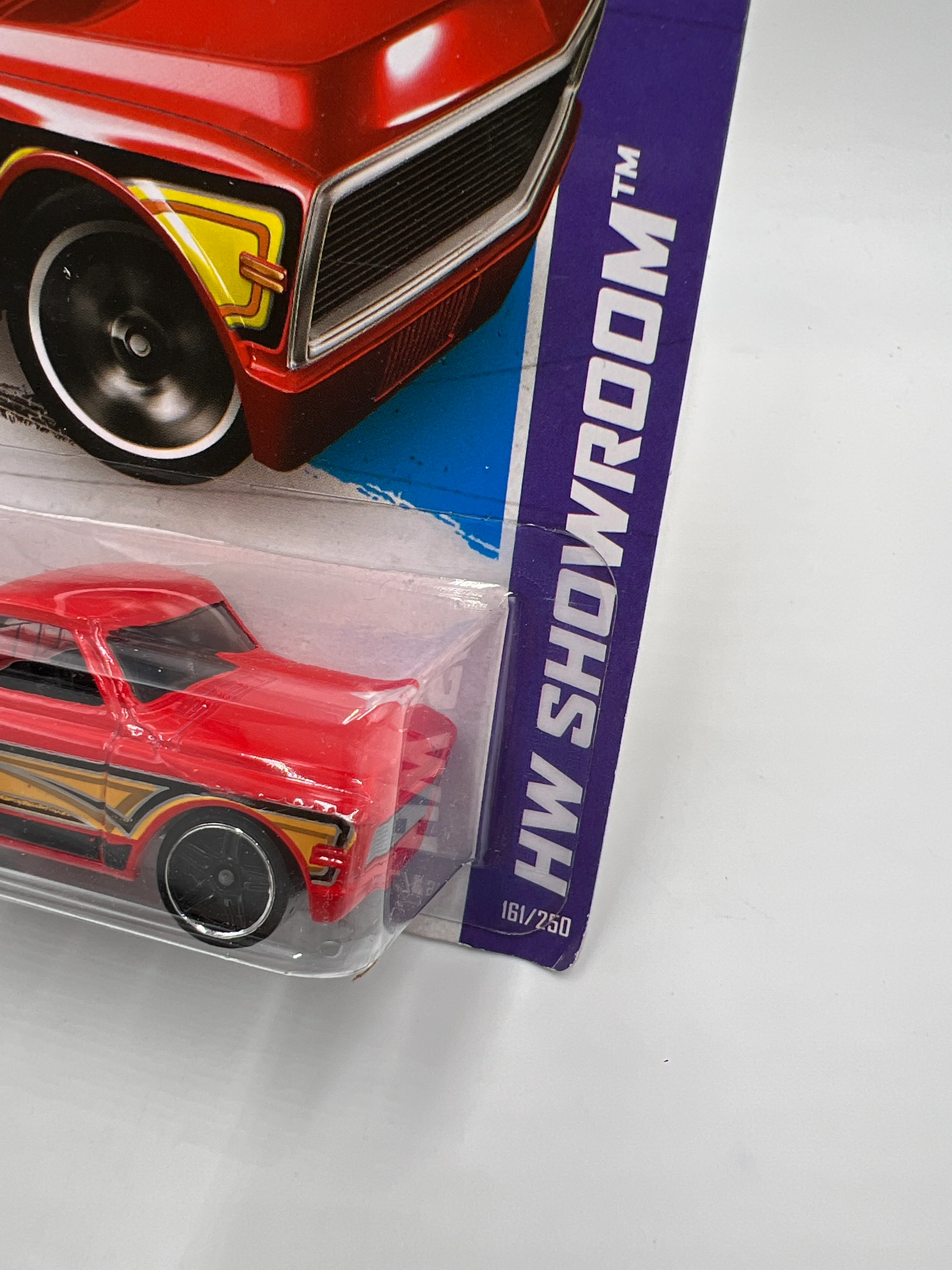 2013 Hot Wheels Showroom #161 Custom 69 Chevy Pickup Red 12D - Image 3