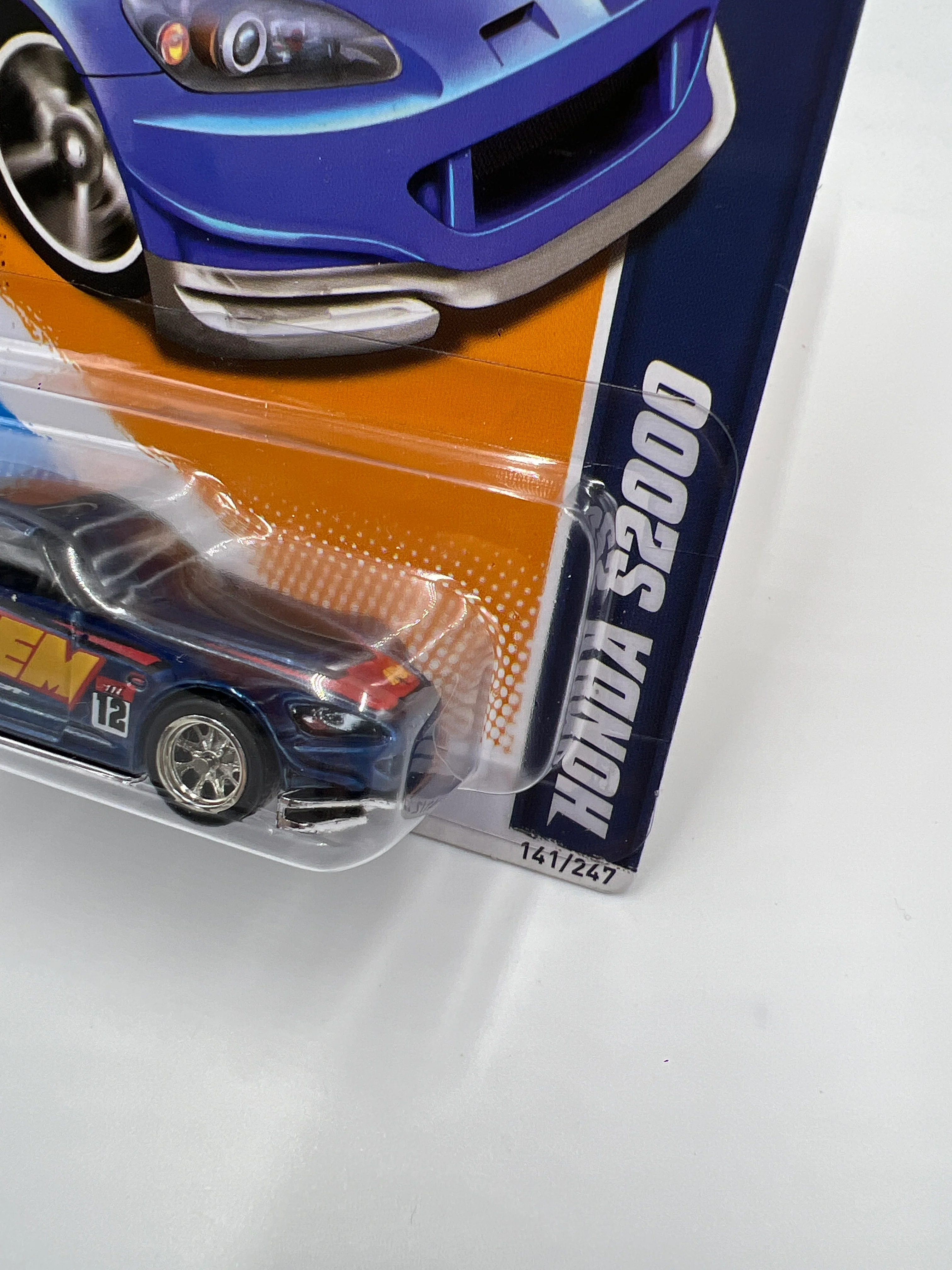 2012 Hot Wheels Super Treasure Hunt #141 Honda S2000 AEM Blue W/Protector - Image 4