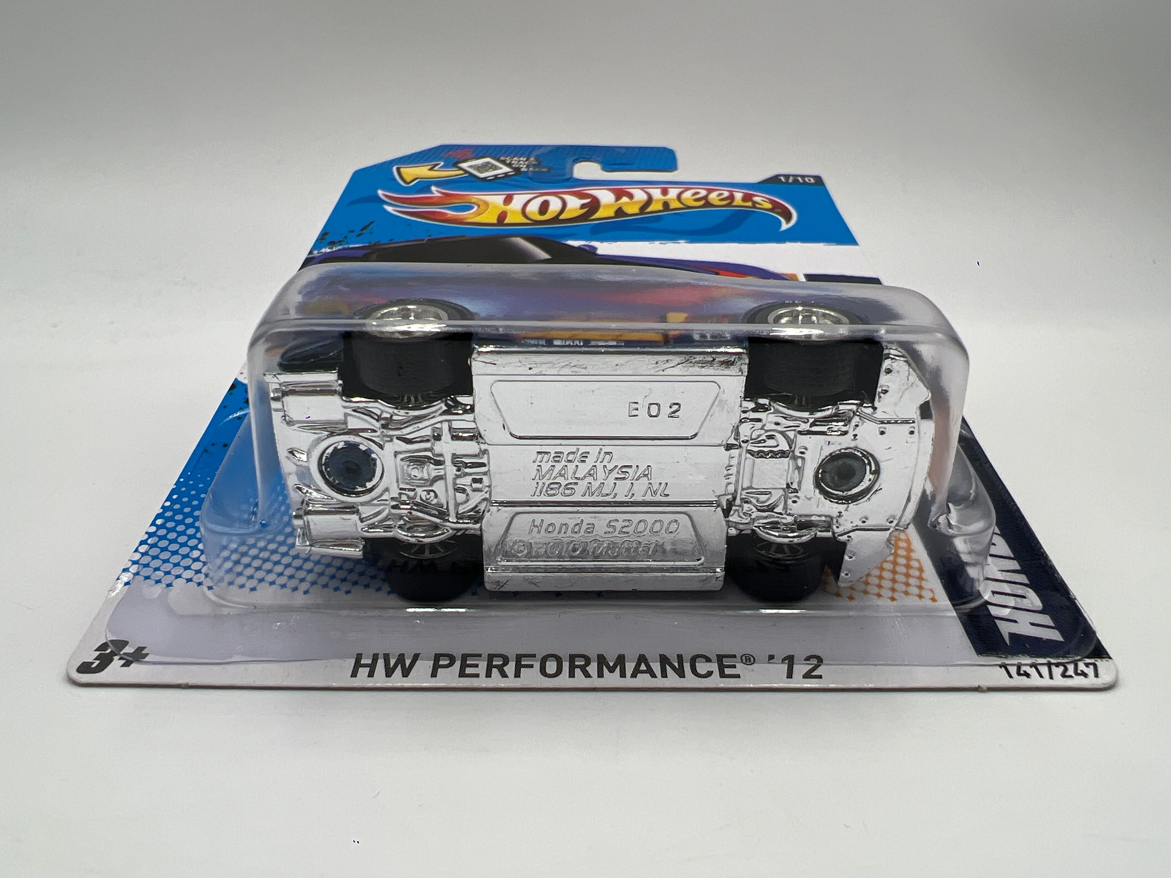 2012 Hot Wheels Super Treasure Hunt #141 Honda S2000 AEM Blue W/Protector - Image 6