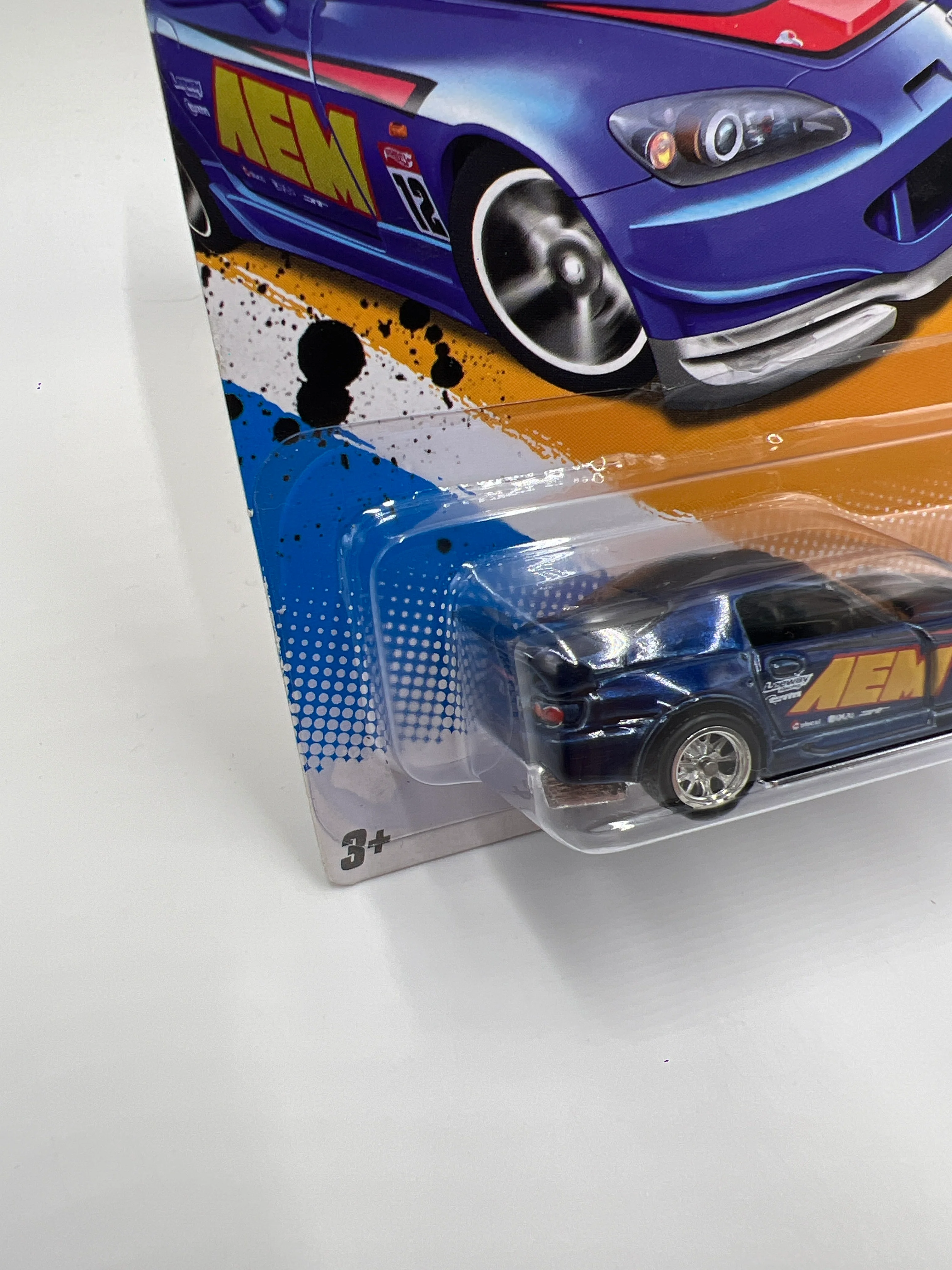 2012 Hot Wheels Super Treasure Hunt #141 Honda S2000 AEM Blue W/Protector International Card - Image 4