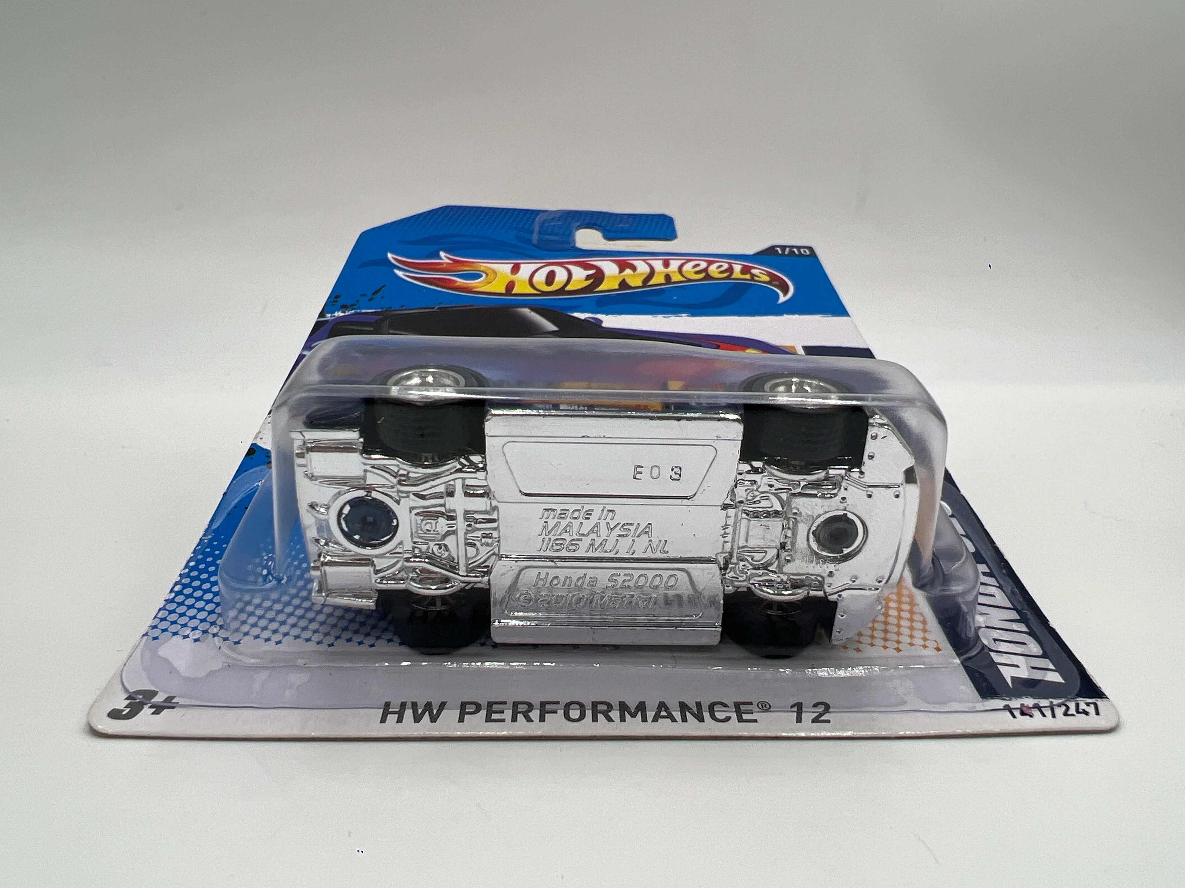 2012 Hot Wheels Super Treasure Hunt #141 Honda S2000 AEM Blue W/Protector International Card - Image 5