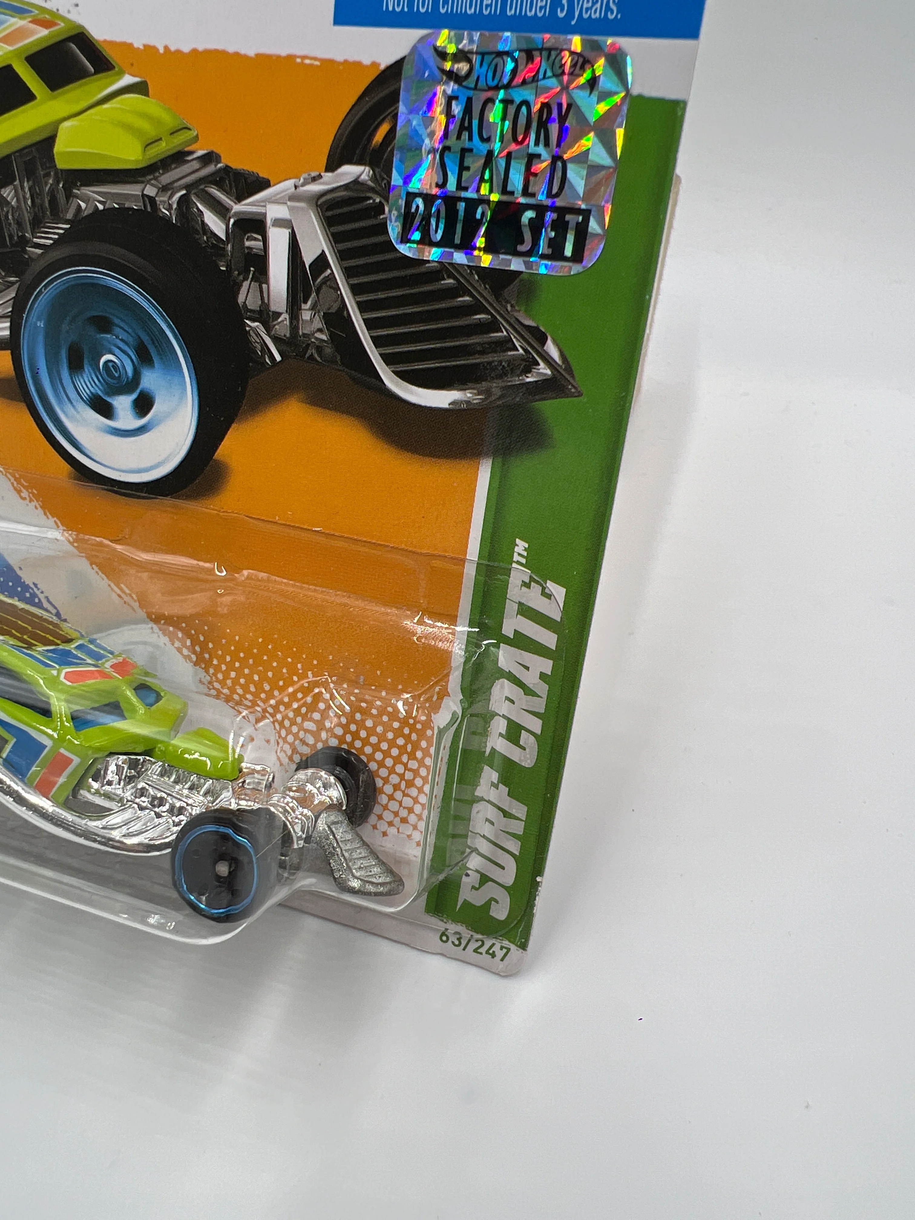 2012 Hot Wheels Factory Sealed Treasure Hunt #63 Surf Crate Green - Image 3