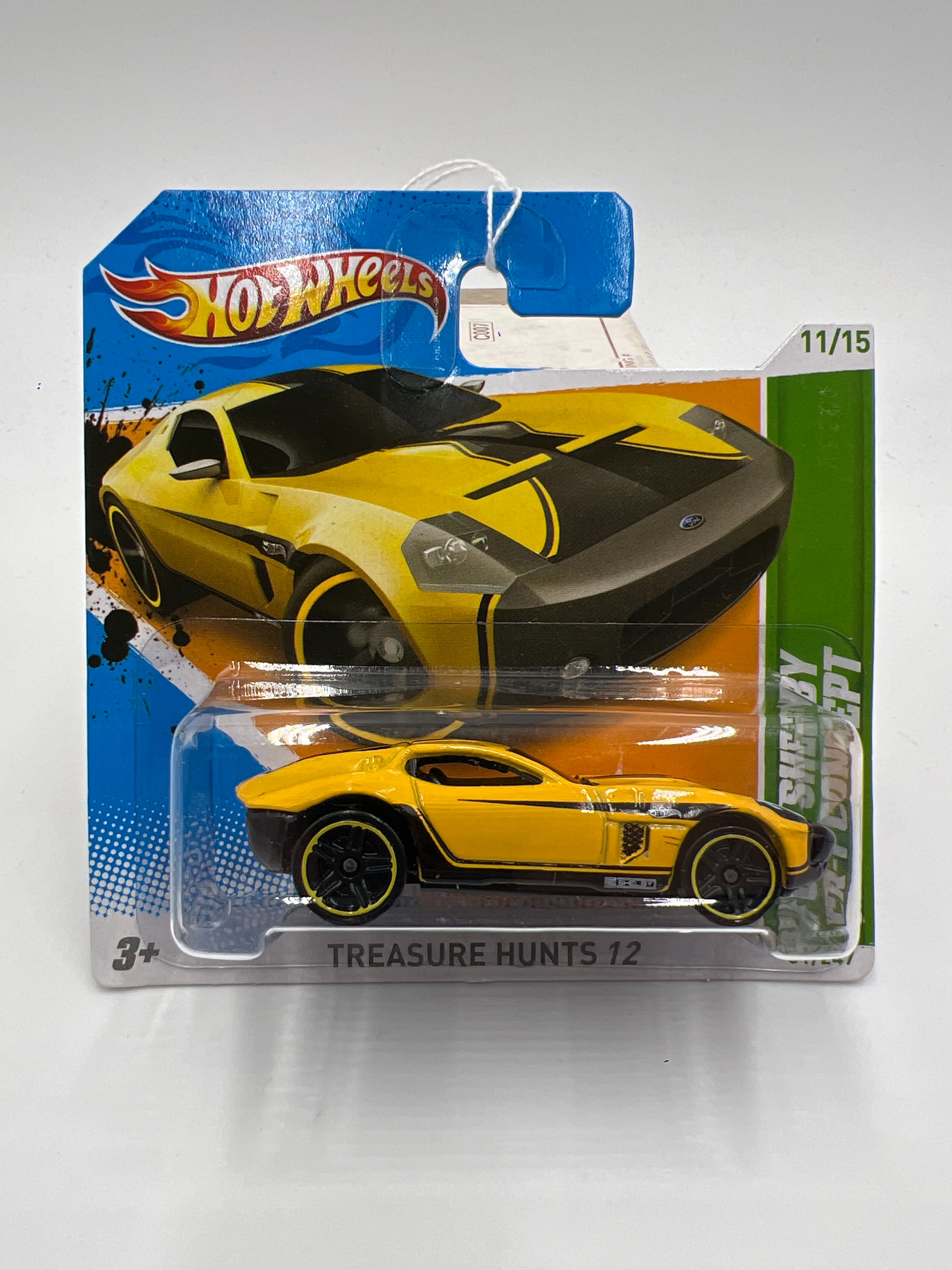 2012 Hot Wheels Treasure Hunts #61 Ford Shelby GR-1 Concept Yellow Short Card - Image 2