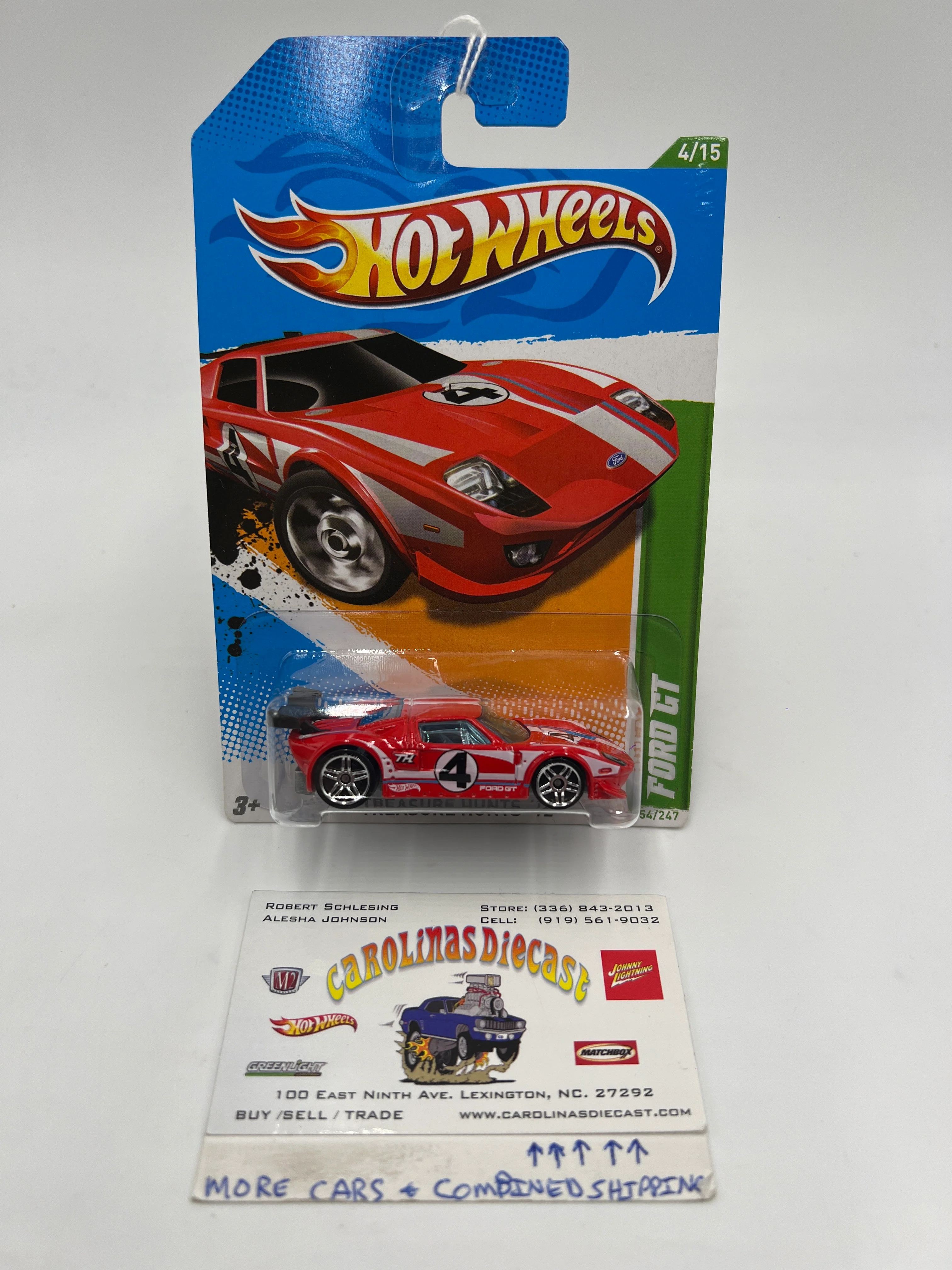 2012 Hot Wheels Treasure Hunts #54 Ford GT Red