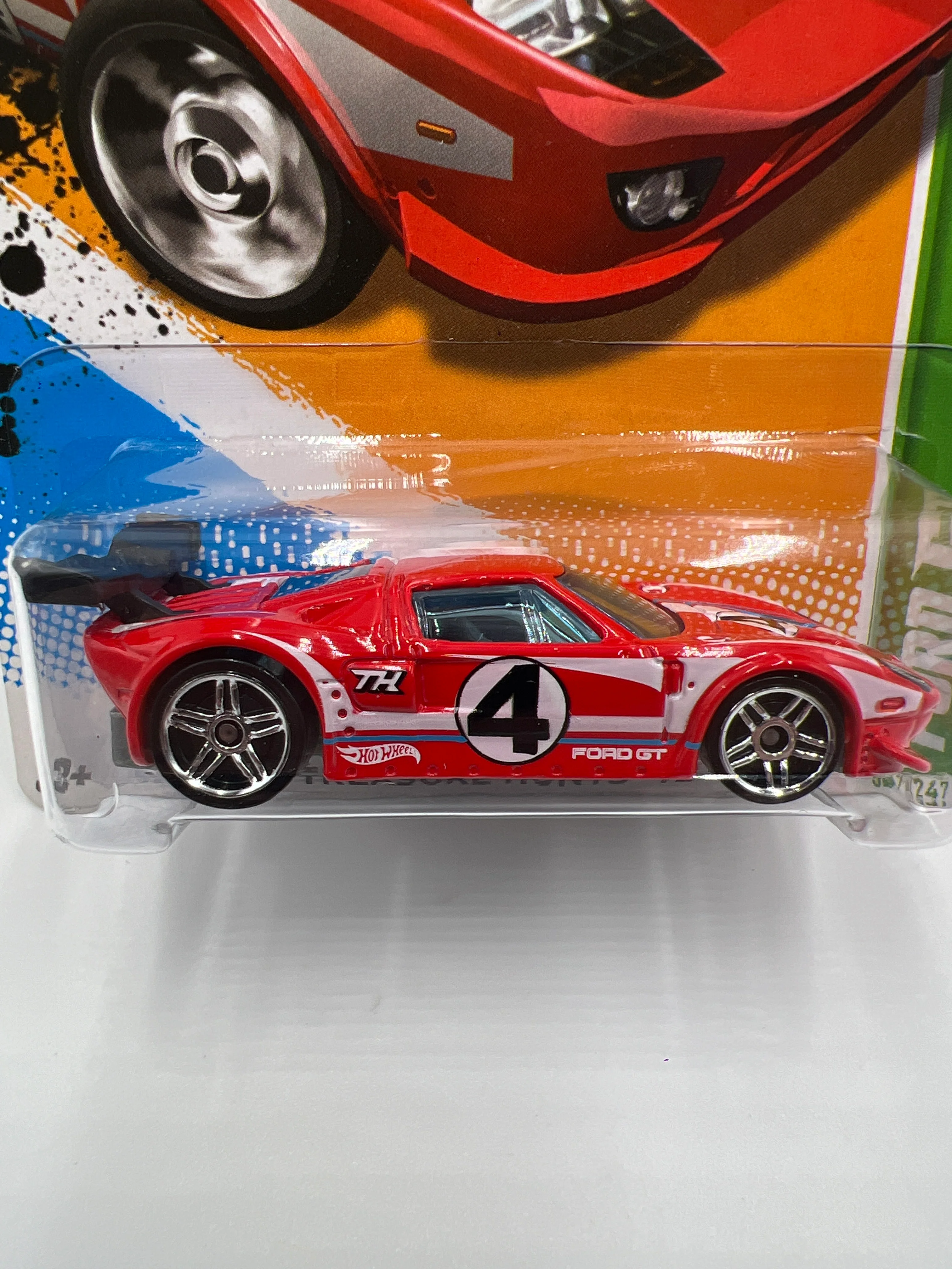 2012 Hot Wheels Treasure Hunts #54 Ford GT Red - Image 3