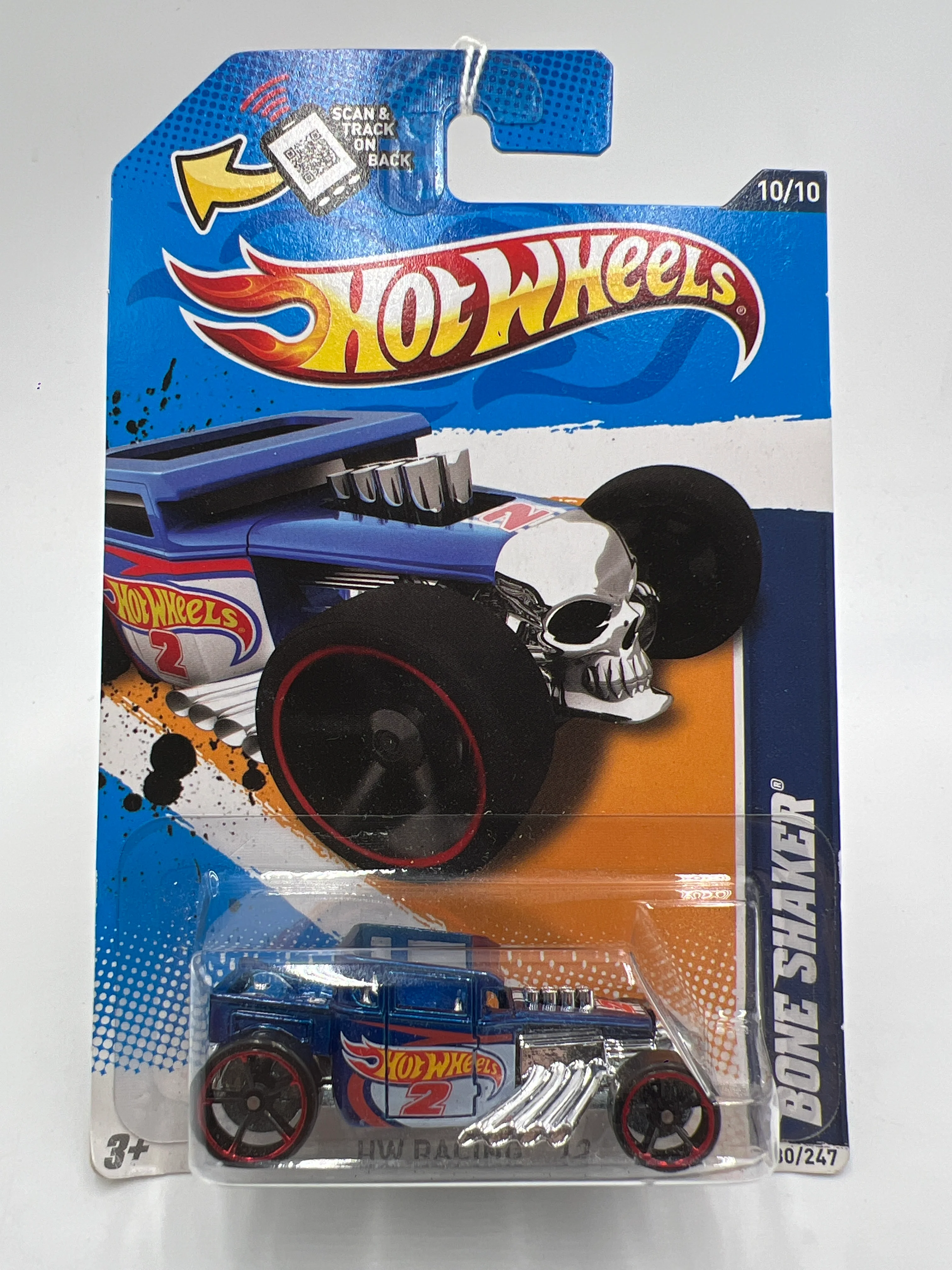 2012 Hot Wheels Racing #180 Bone Shaker Blue 57B