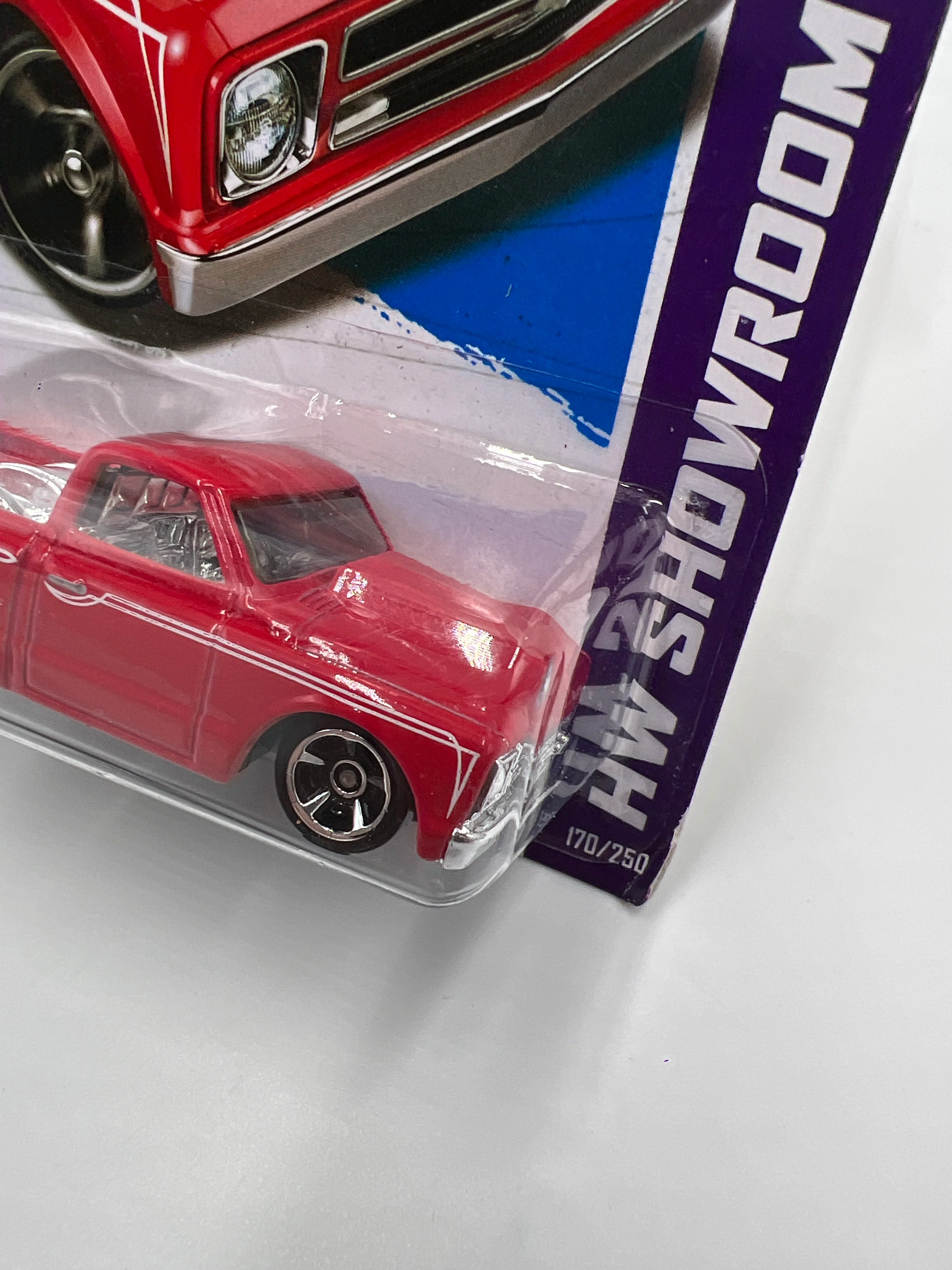 2013 Hot Wheels Showroom #170 67 Chevy C10 Red International Card - Image 4