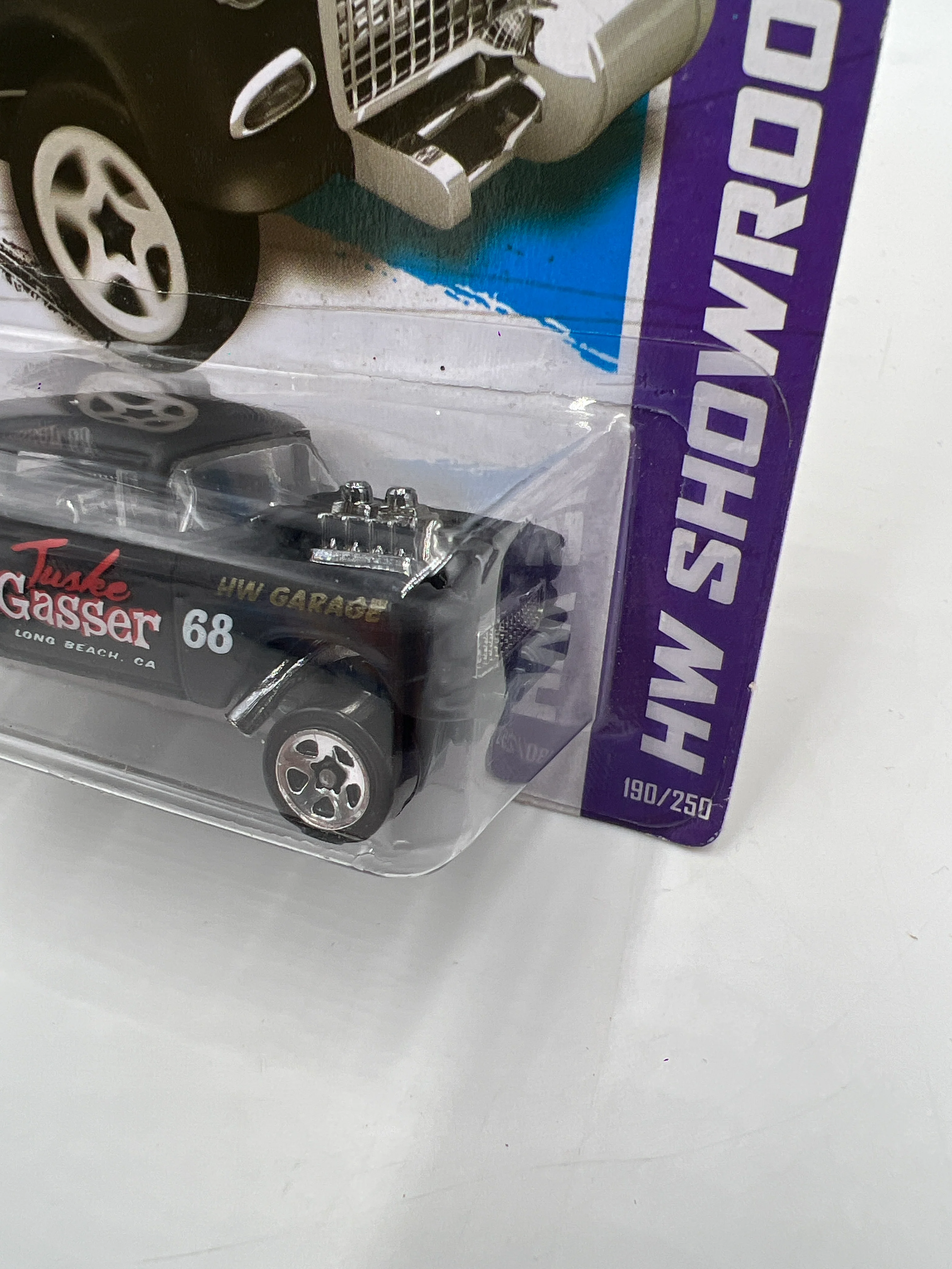 2013 Hot Wheels Showroom #190 New For 2013 Card 55 Chevy Bel Air Gasser Black 10A - Image 4