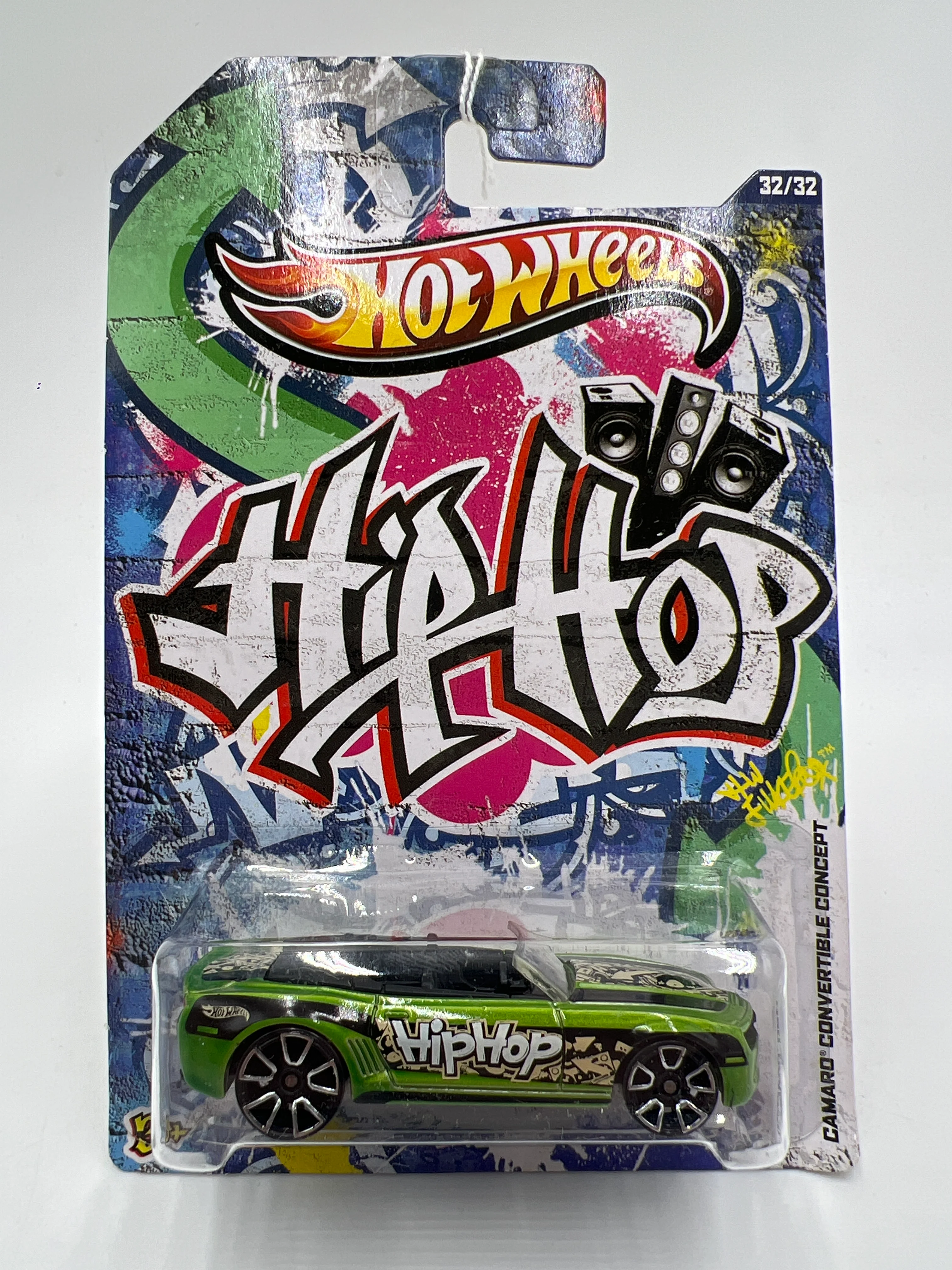 Hot Wheels Jukebox Hip Hop #32 Camaro Convertible Concept Green 164B