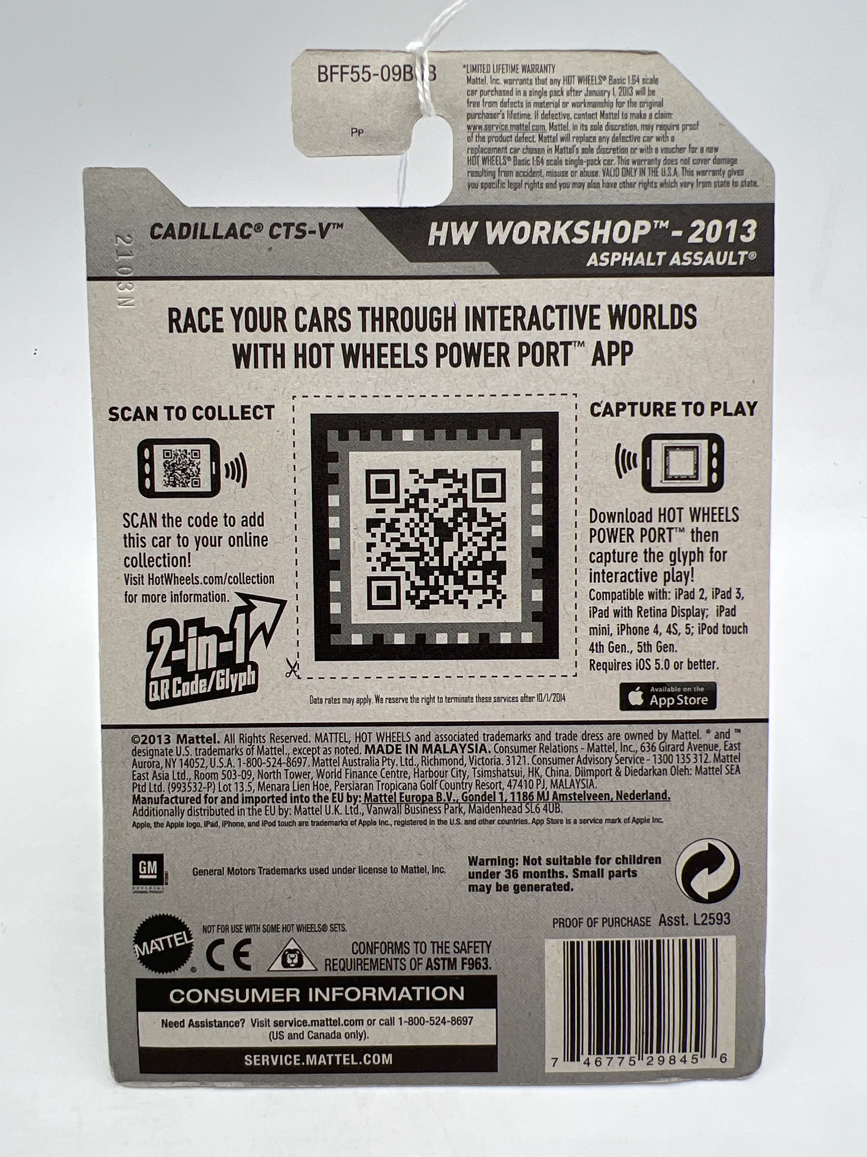 2013 Hot Wheels Kmart Exclusive #152 Cadillac CTS-V Silver 239F - Image 6
