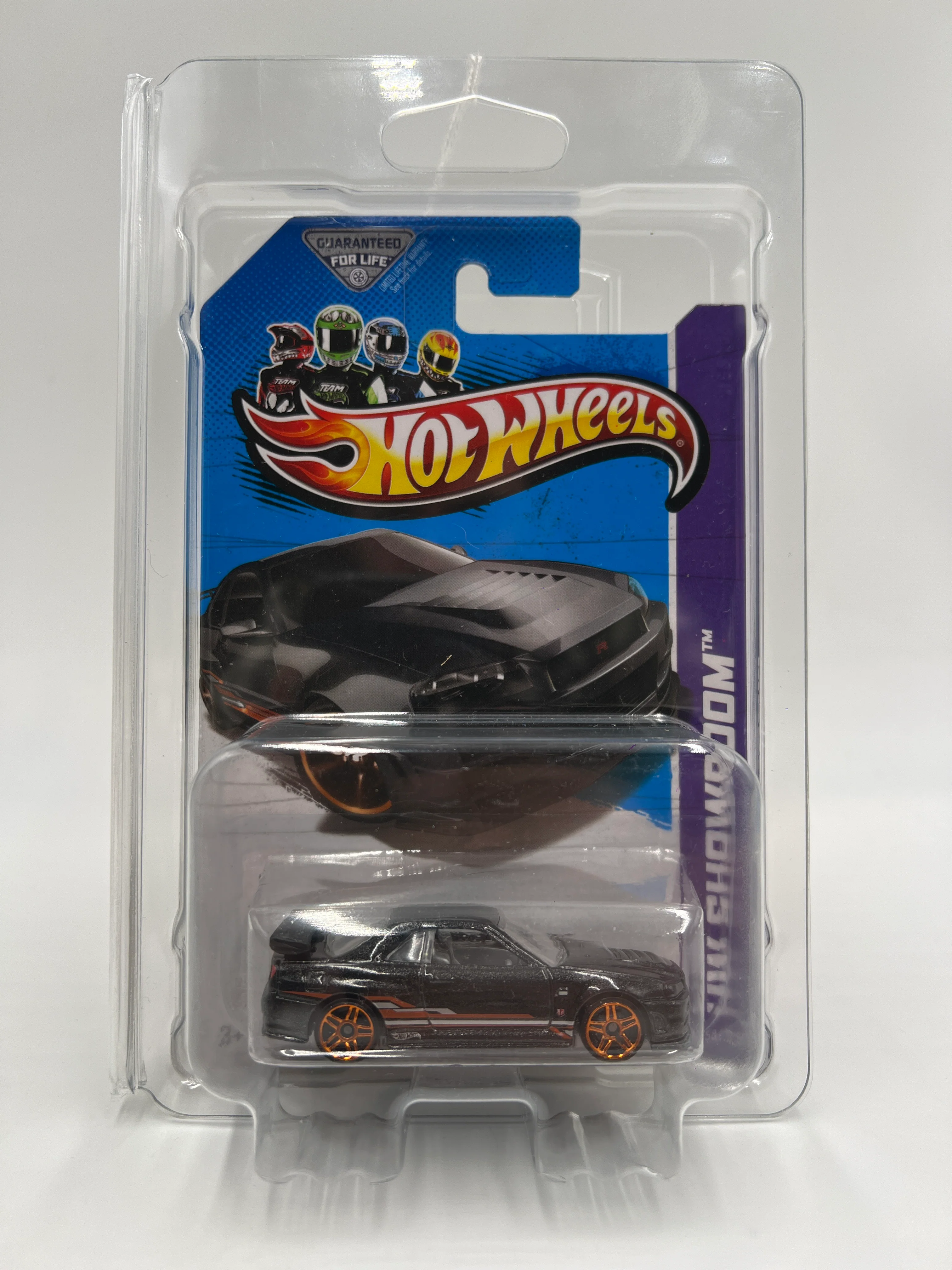 2013 Hot Wheels Showroom #158 Nissan Skyline GT-R R34 Black W/Protector - Image 7