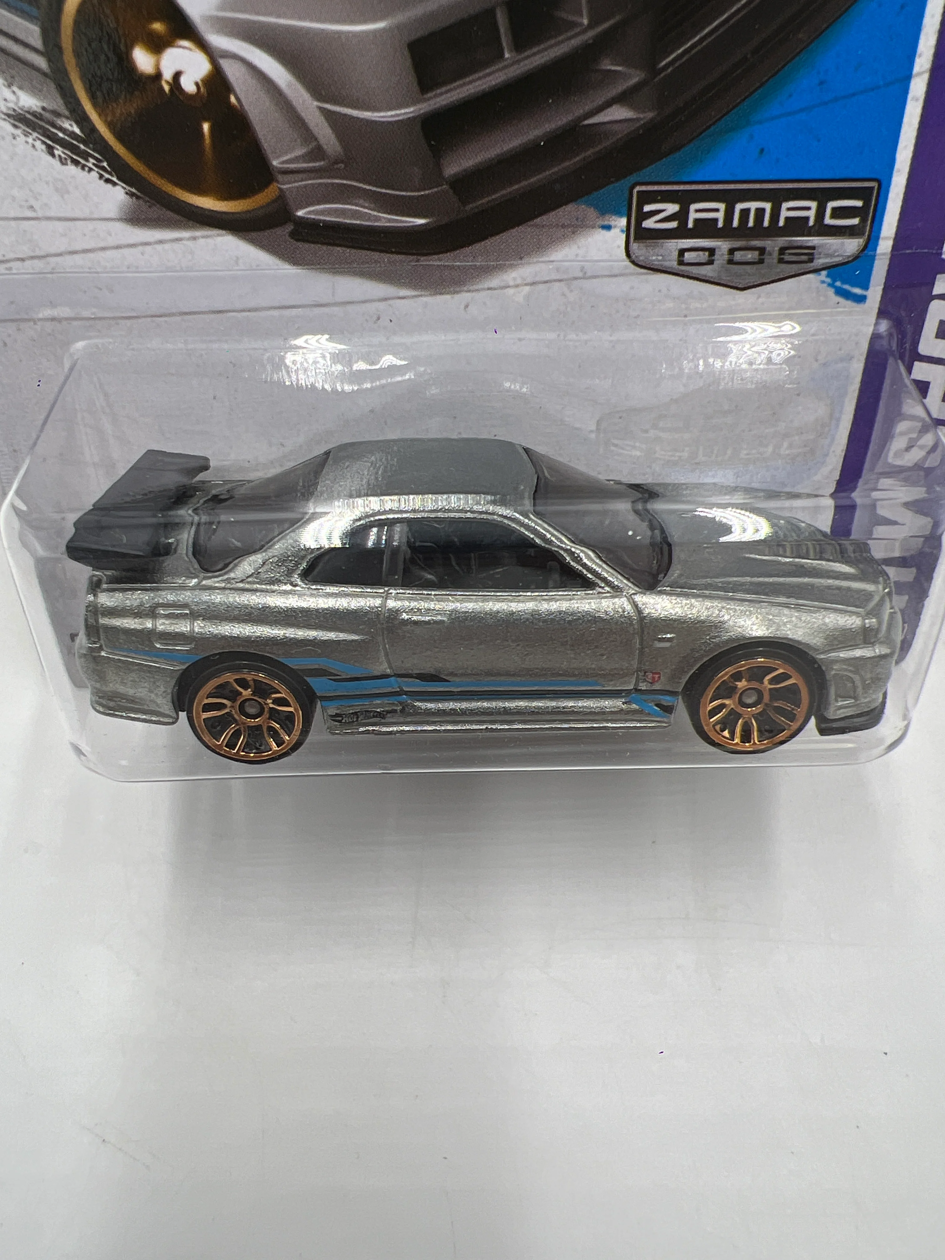 2013 Hot Wheels Showroom #158 Zamac Nissan Skyline GT-R R34 HTF W/Protector - Image 3