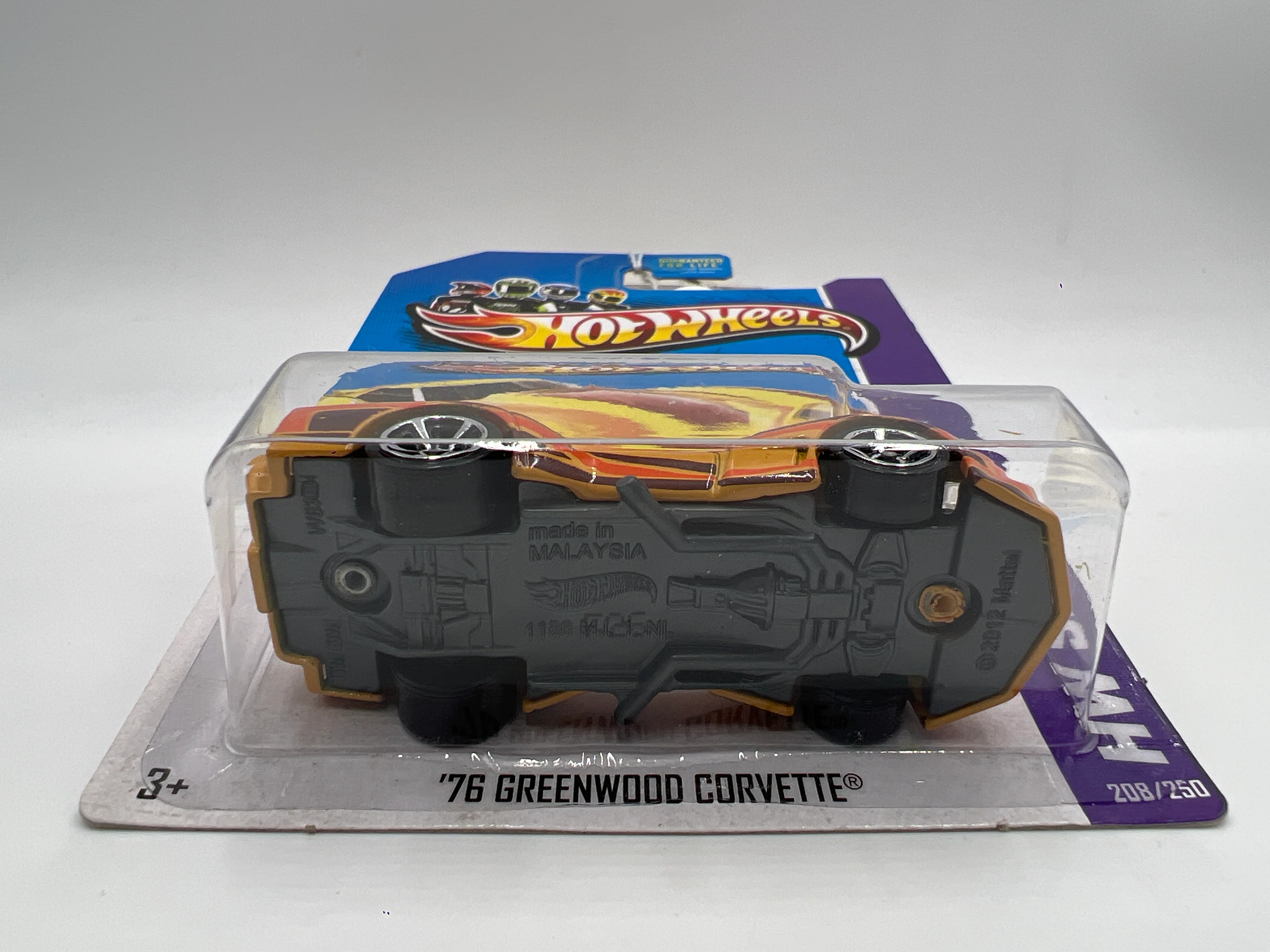 2013 Hot Wheels Showroom #208 76 Greenwood Corvette Orange 5C - Image 5