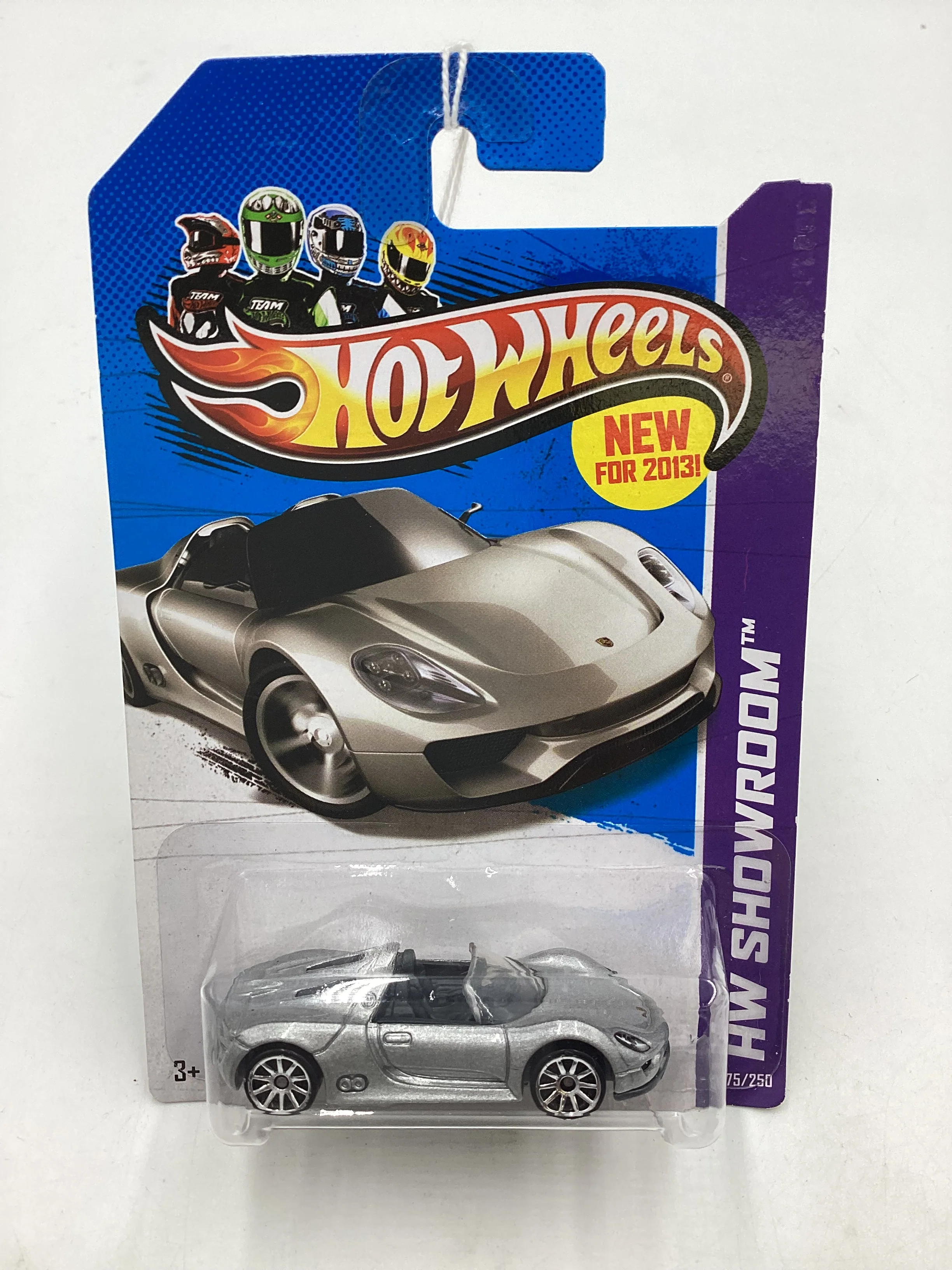 2013 Hot Wheels Showroom #175 Porsche 918 Spyder Silver 99E - Image 2