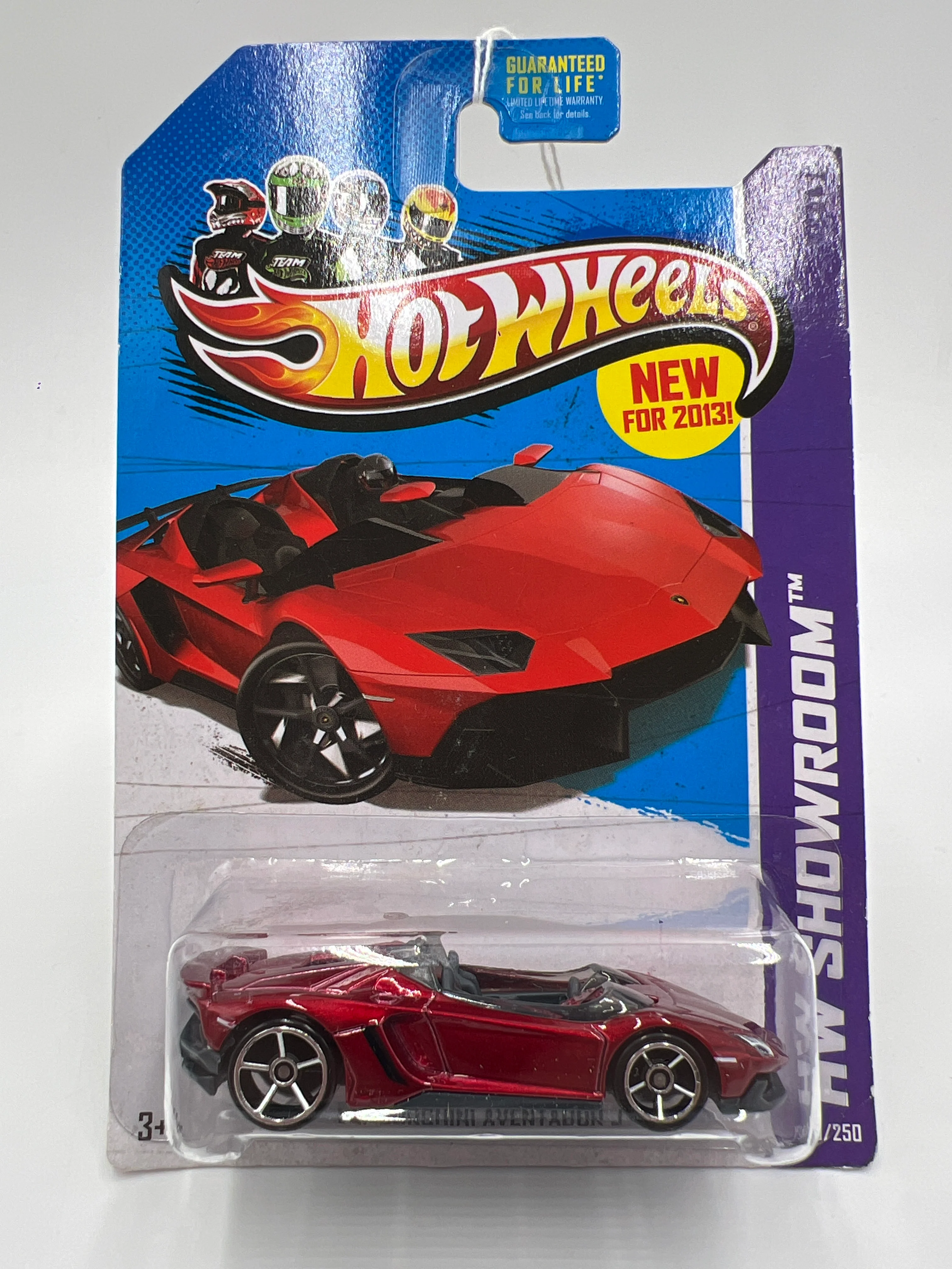 2013 Hot Wheels Showroom #180 Lamborghini Aventador J Red 102C - Image 2