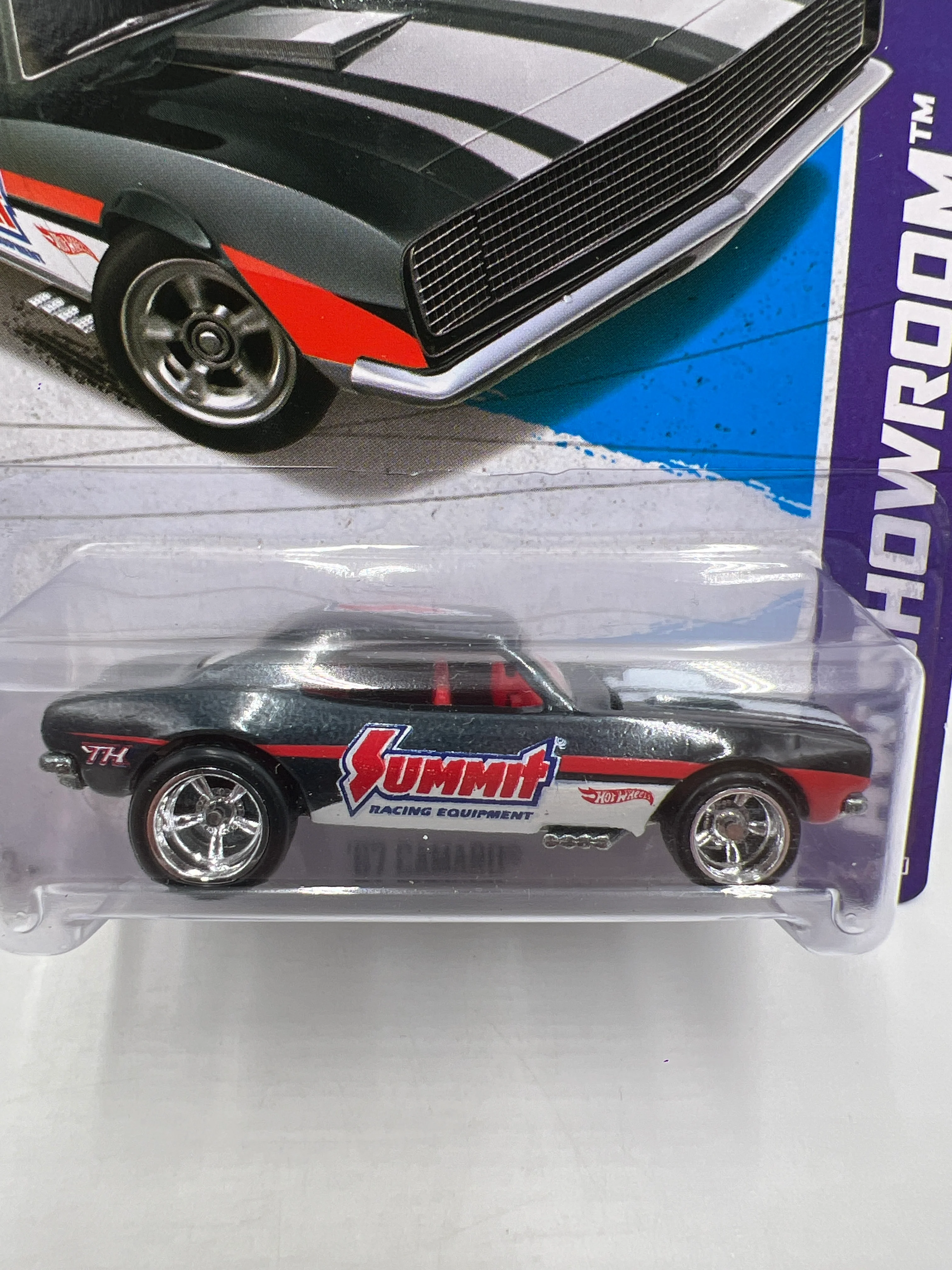 2013 Hot Wheels Factory Sealed Super Treasure Hunt & Regular #244 67 Camaro Black Summit W/Protector - Image 3