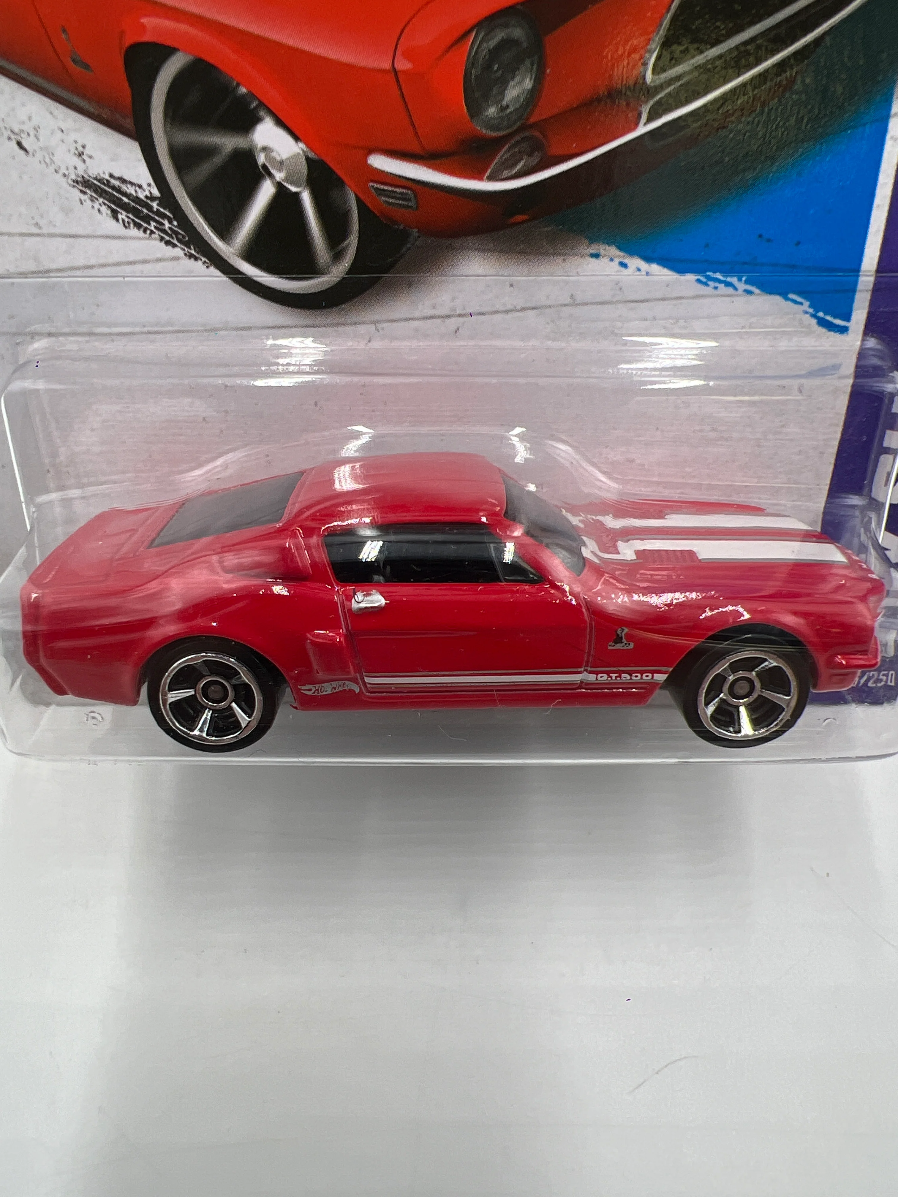 2013 Hot Wheels Showroom #245 68 Shelby GT500 Red 20B - Image 3
