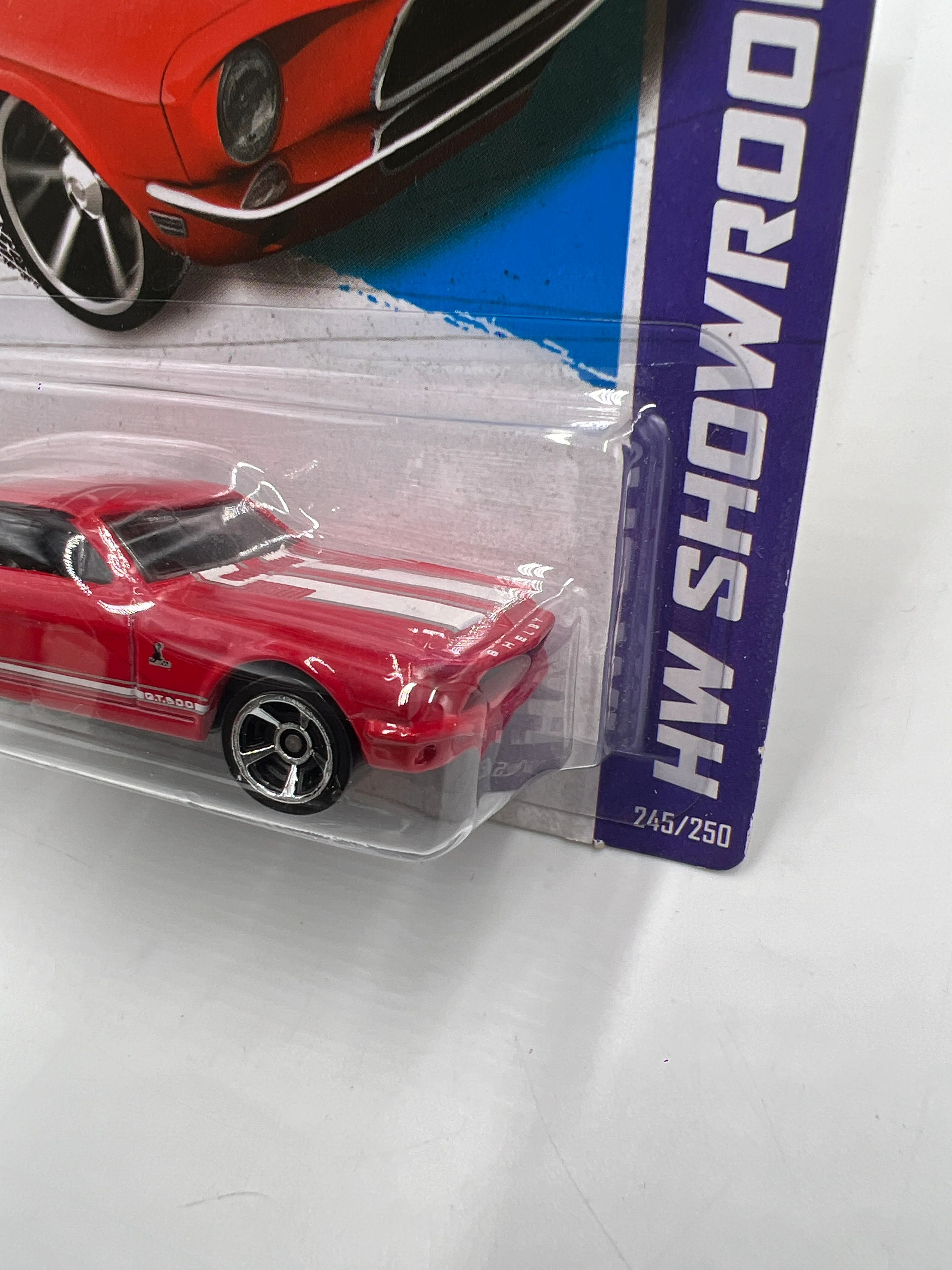 2013 Hot Wheels Showroom #245 68 Shelby GT500 Red 20B - Image 4