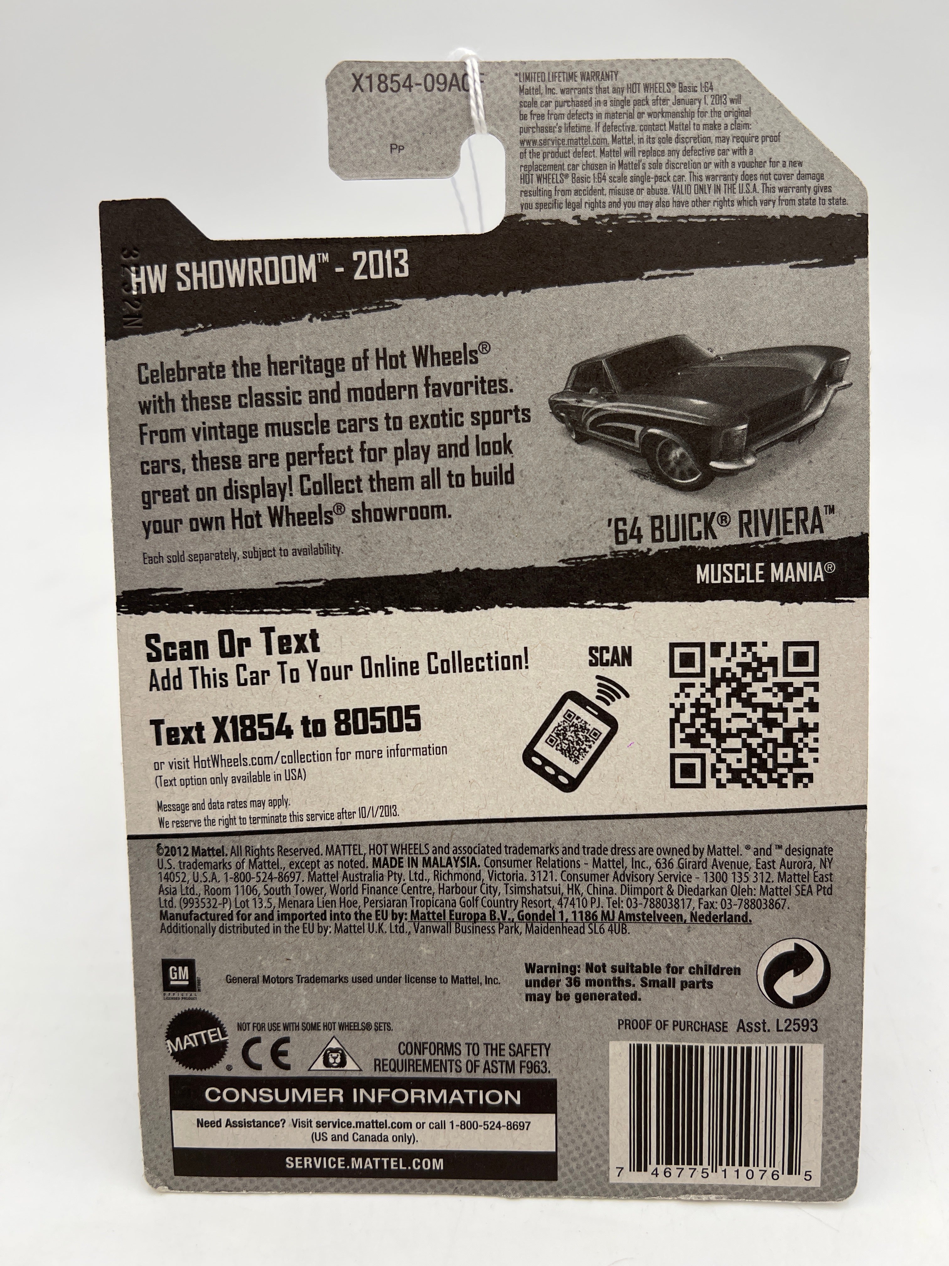2013 Hot Wheels Showroom #238 64 Buick Riviera Purple 53D - Image 6