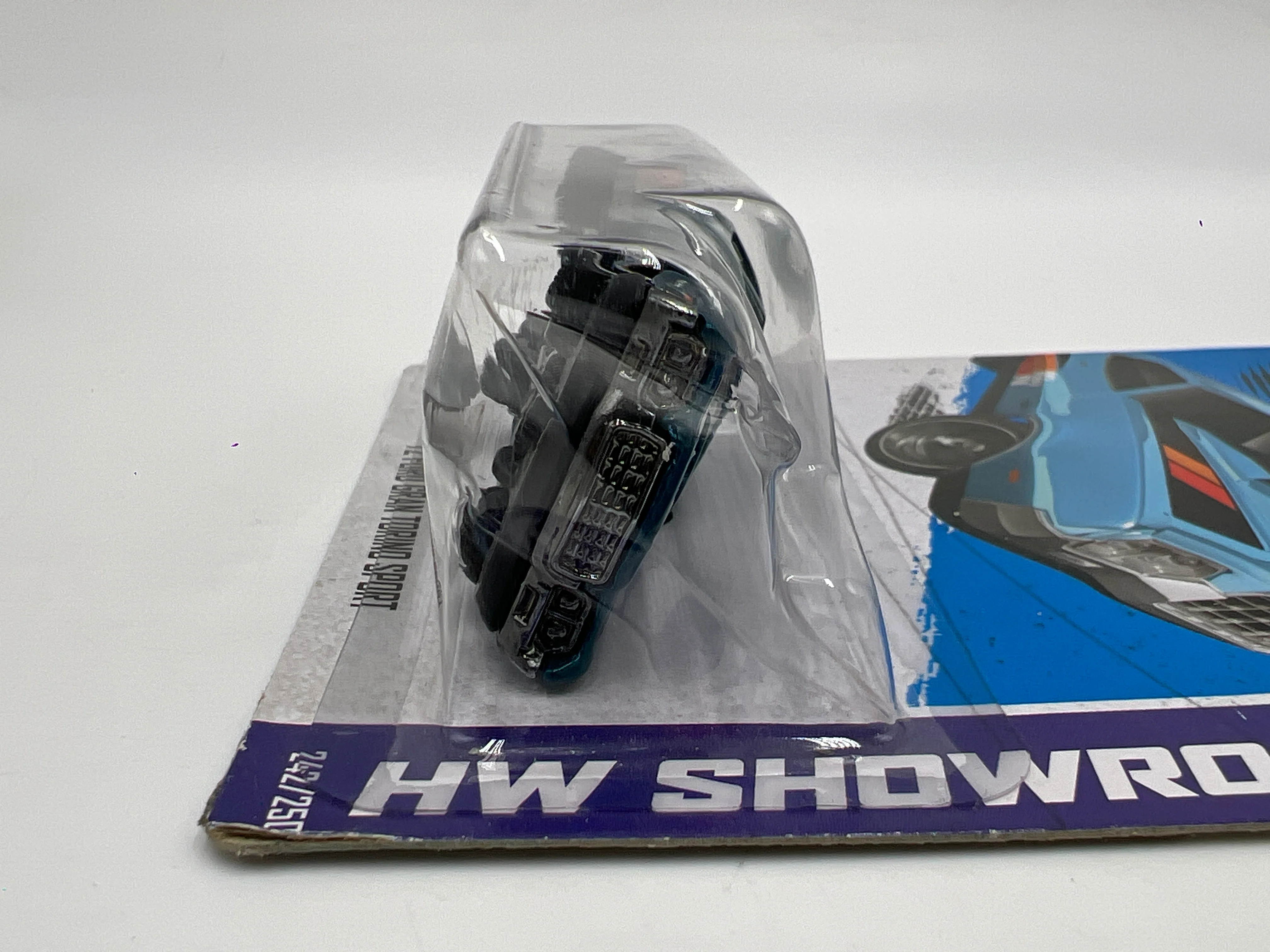 2013 Hot Wheels Super Treasure Hunt #242 72 Ford Gran Torino Sport Blue K&N W/Protector Crushed Blister - Image 7