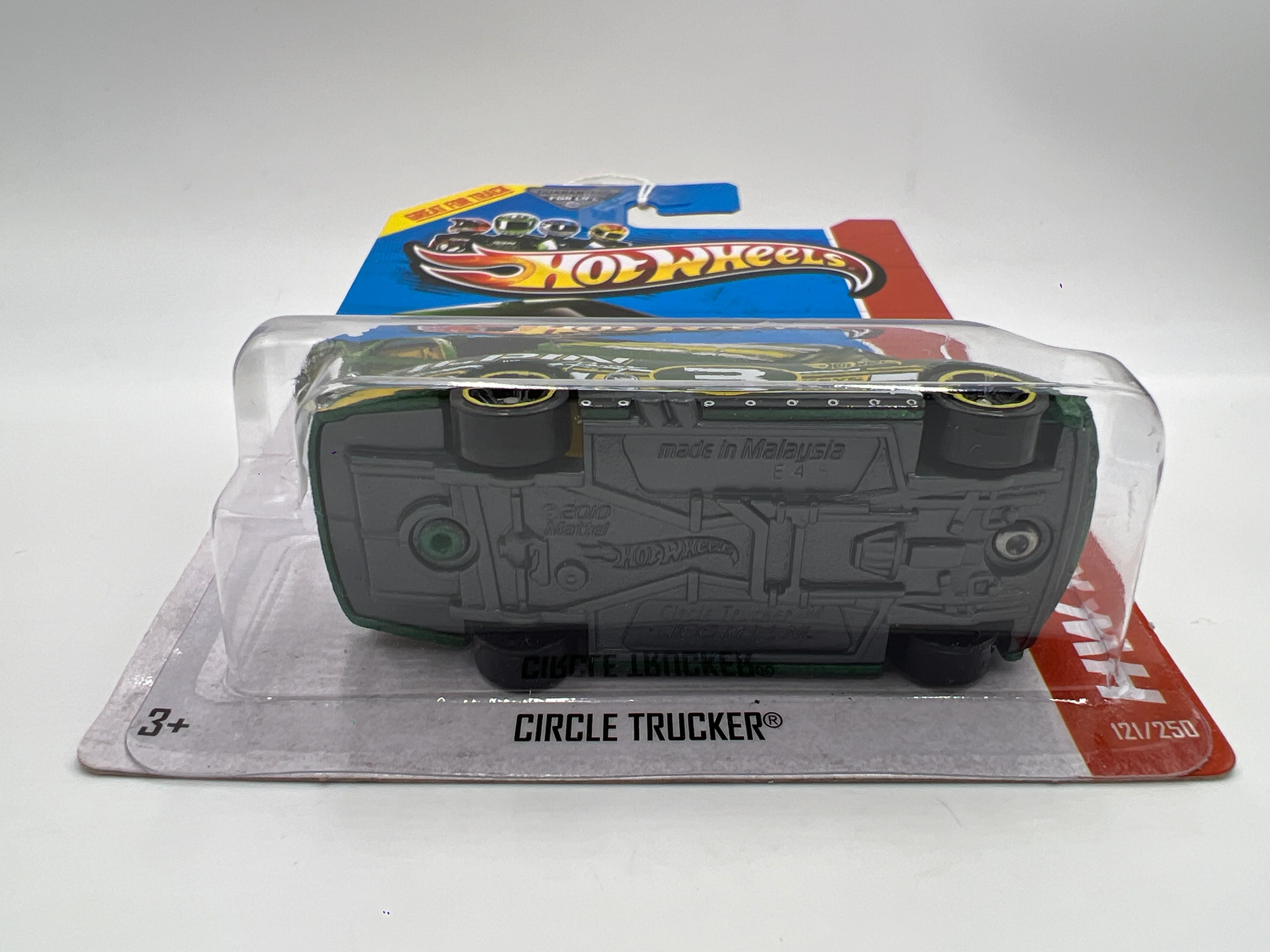 2013 Hot Wheels Treasure Hunt #121 Circle Trucker Green - Image 5