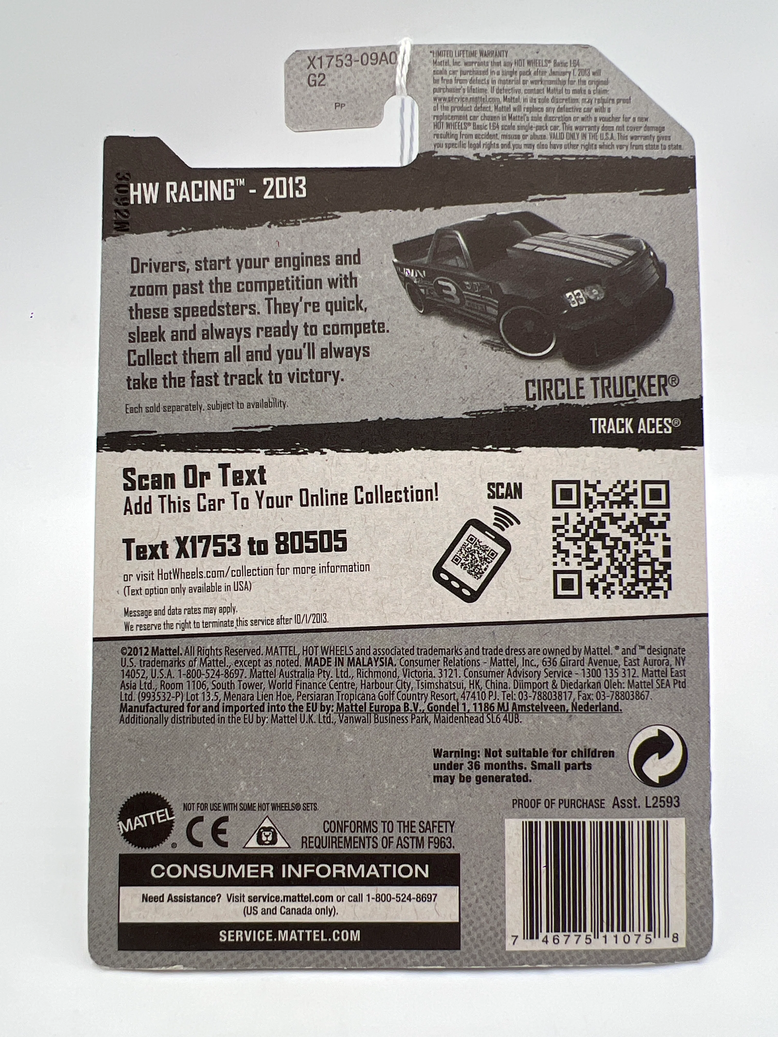 2013 Hot Wheels Treasure Hunt #121 Circle Trucker Green - Image 6
