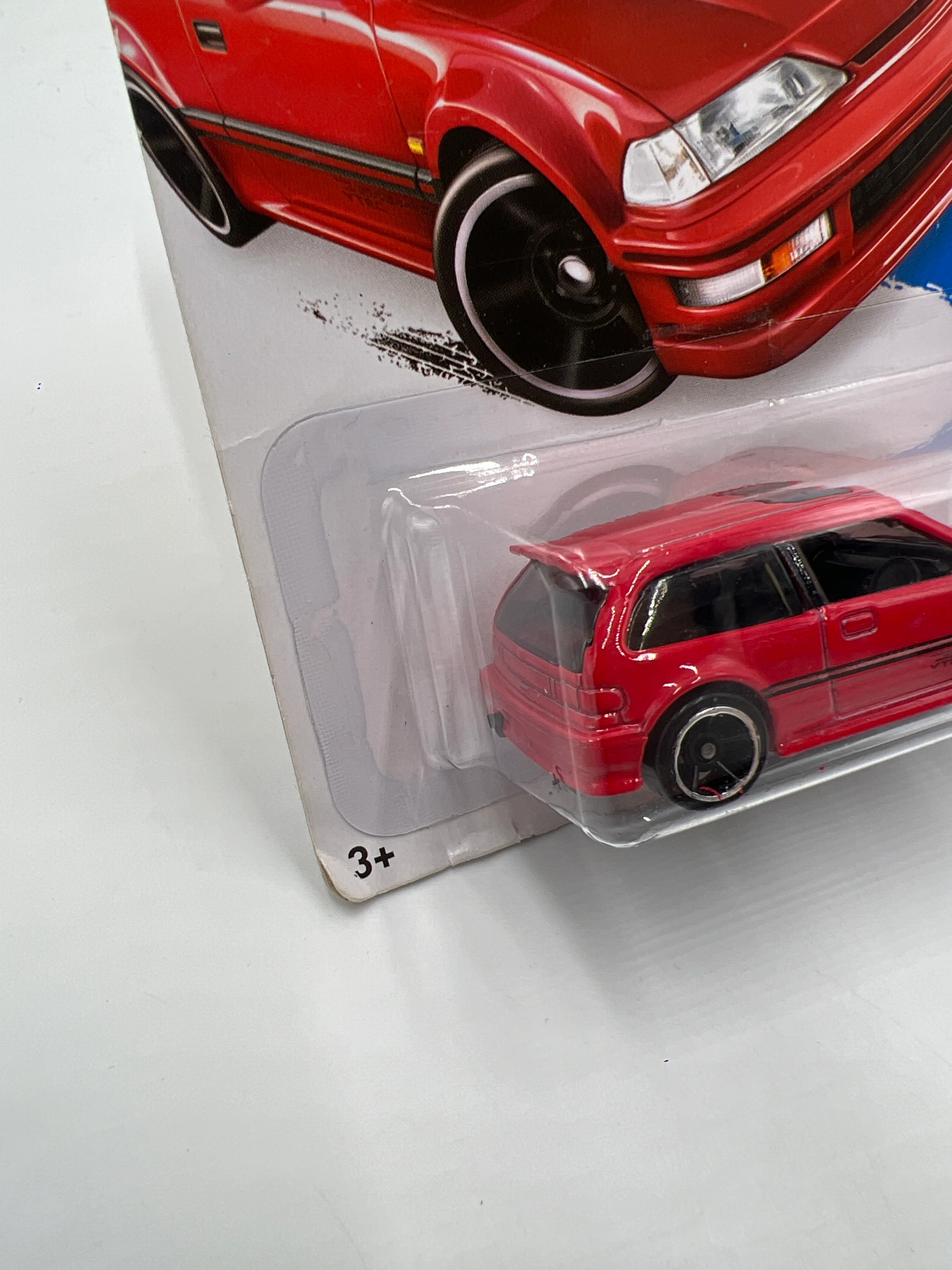 2014 Hot Wheels City #30 1990 Honda Civic EF Red Bad Card 78A - Image 5
