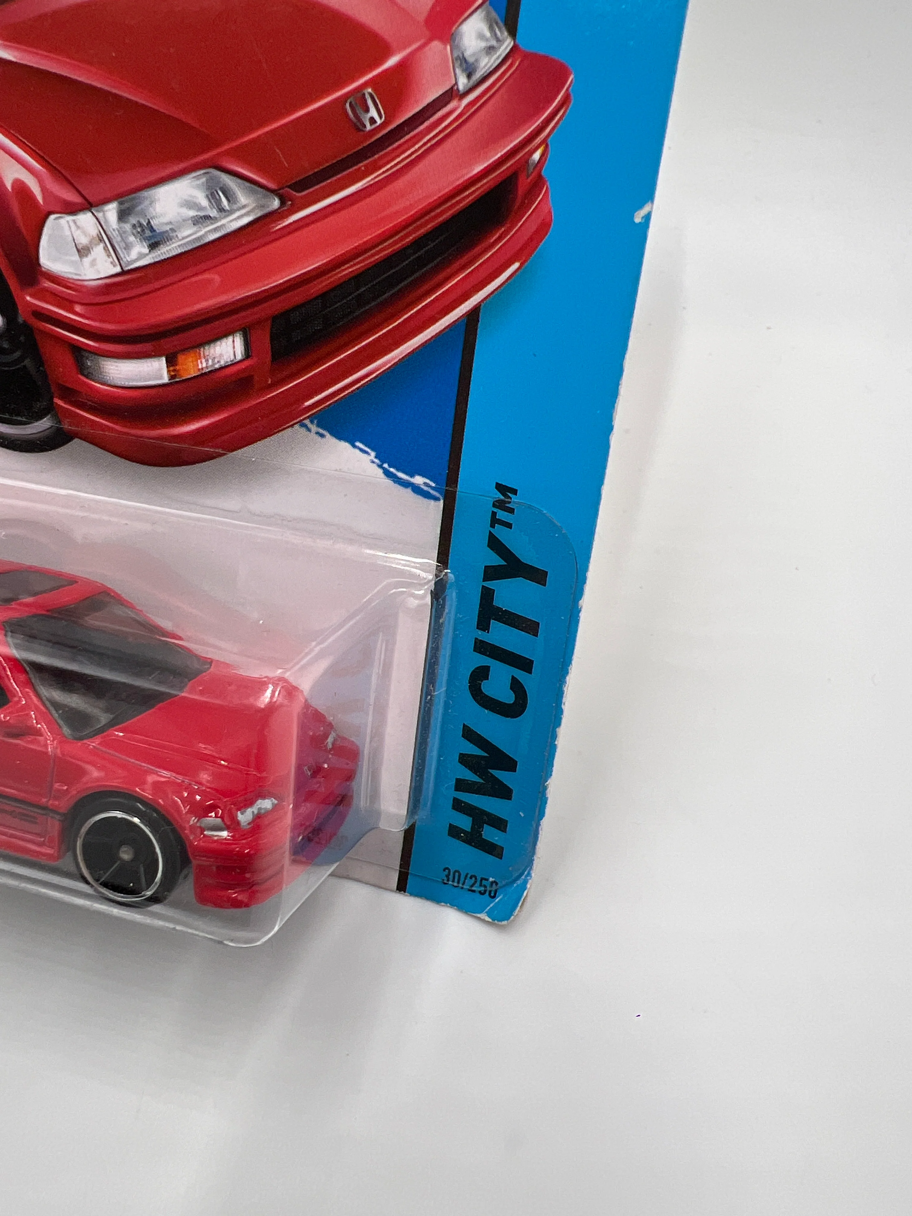 2014 Hot Wheels City #30 1990 Honda Civic EF Red 78A - Image 3
