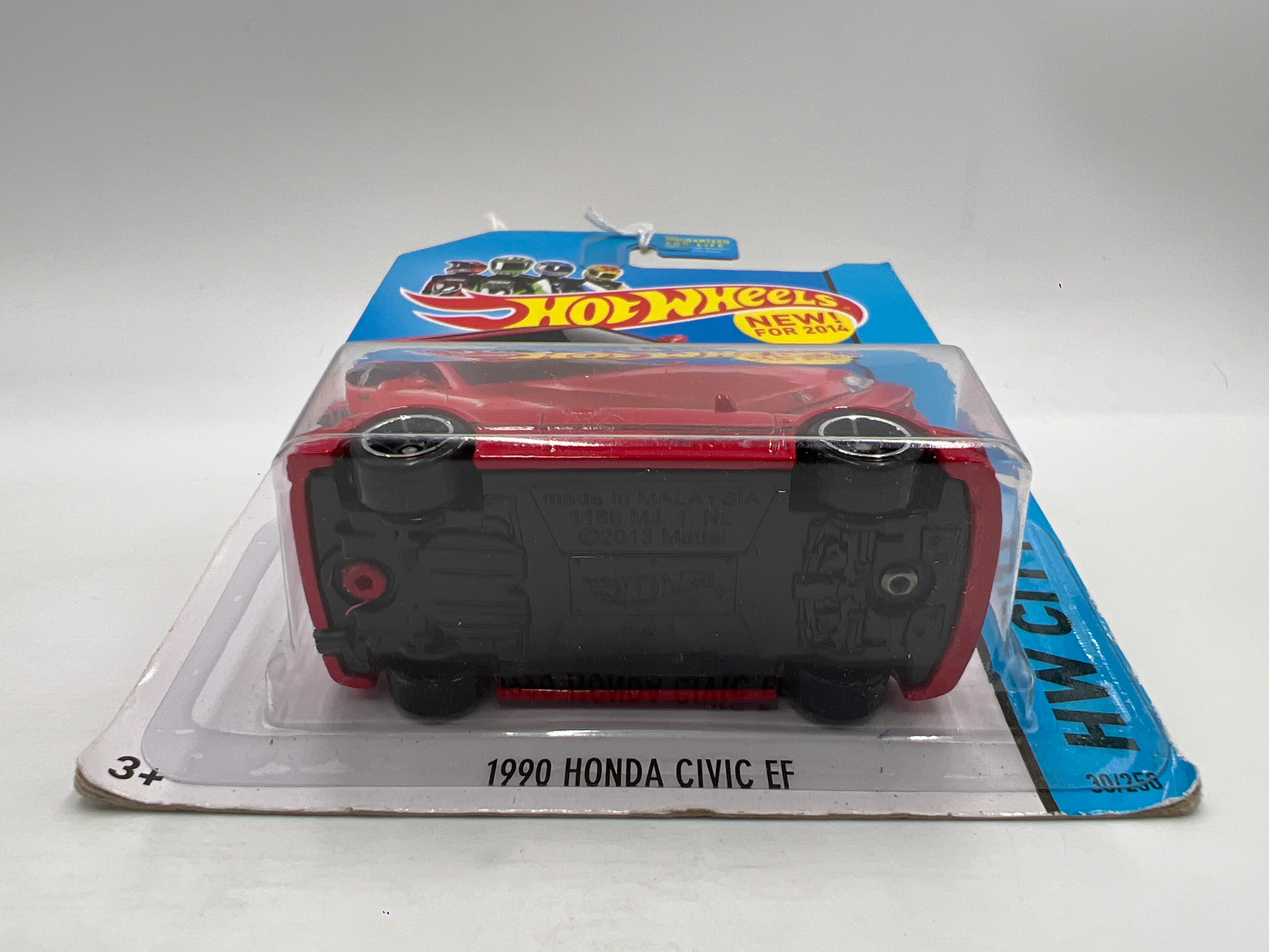 2014 Hot Wheels City #30 1990 Honda Civic EF Red 78A - Image 5