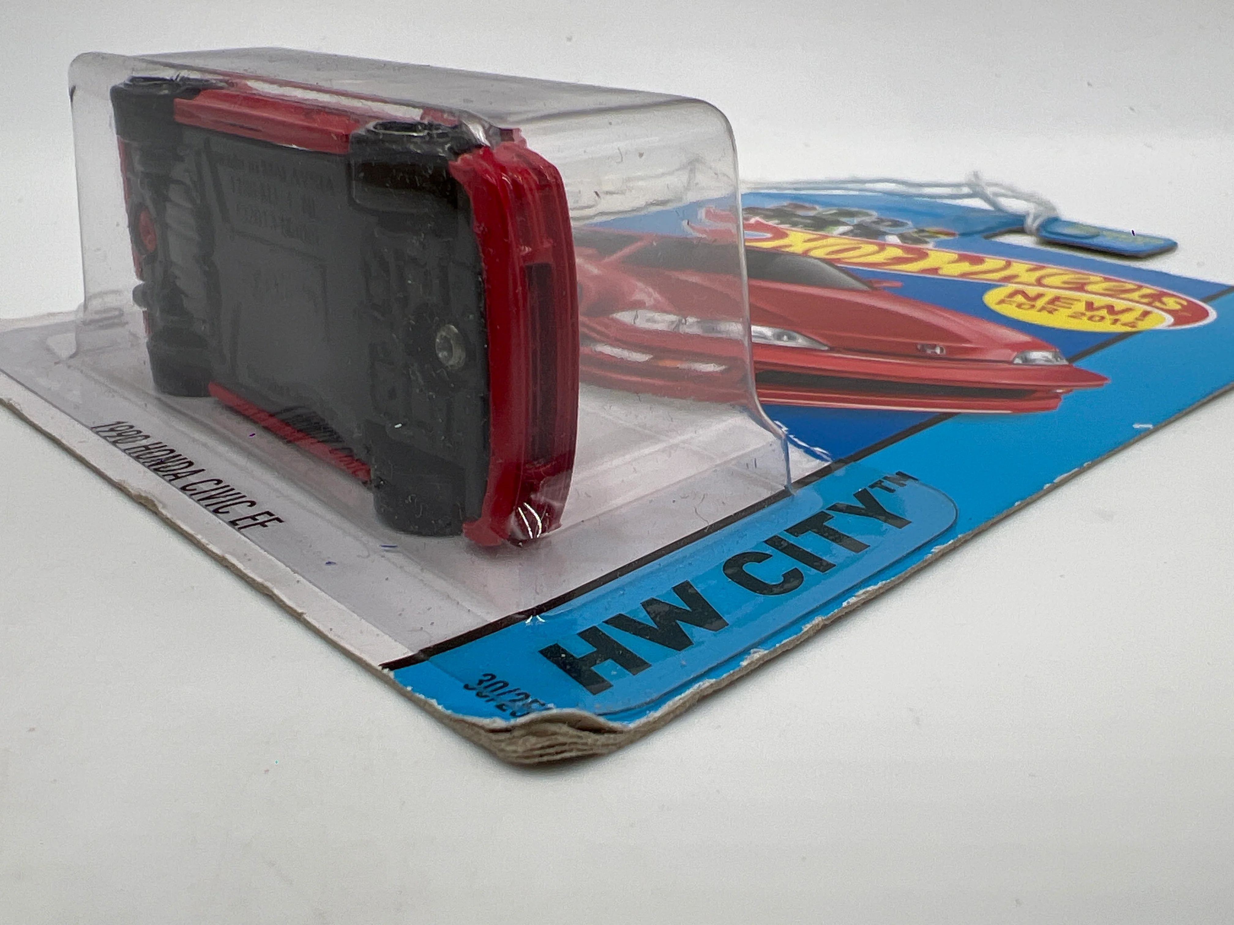 2014 Hot Wheels City #30 1990 Honda Civic EF Red 78A - Image 8