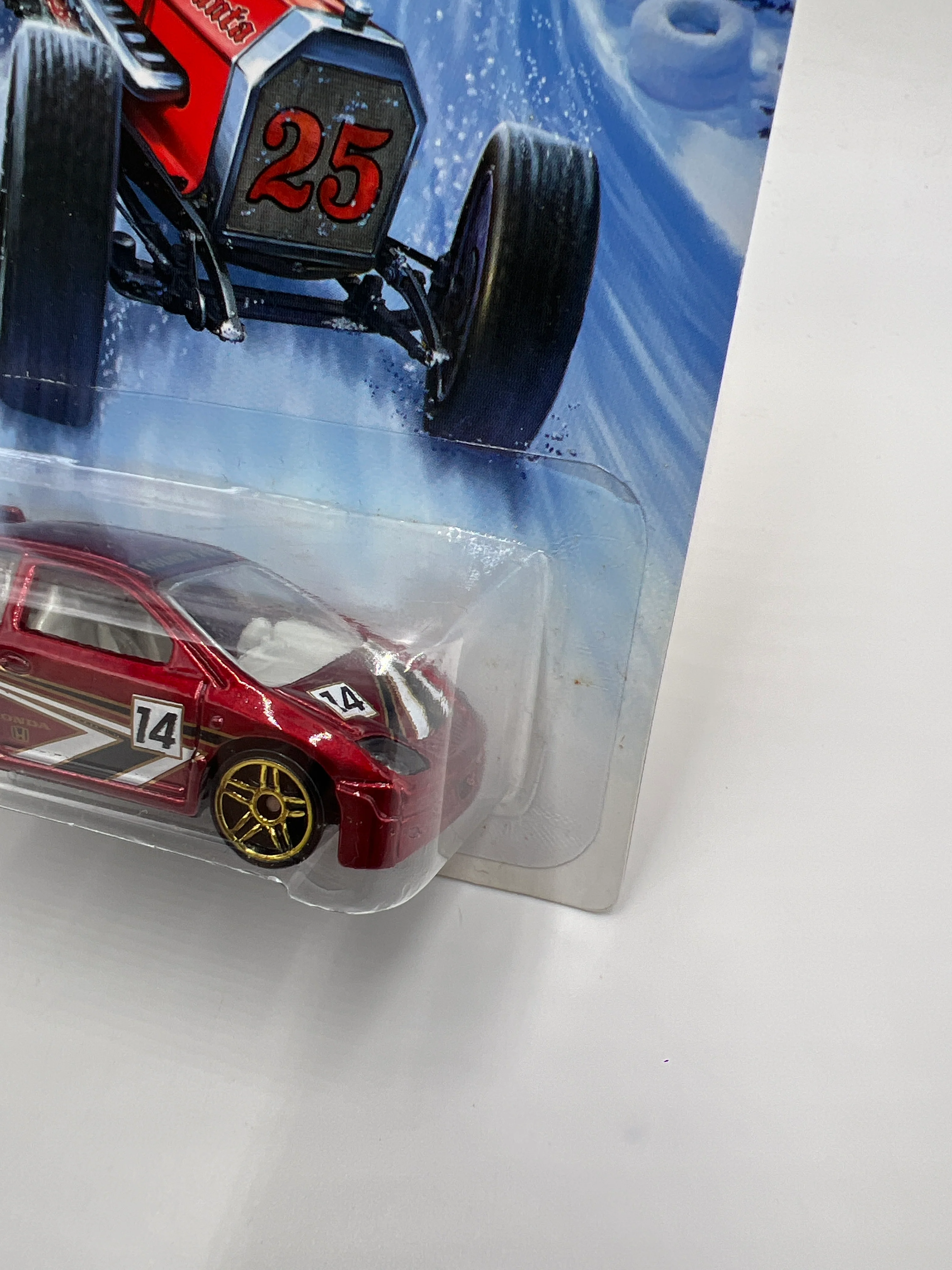 2014 Hot Wheels Holiday Hot Rods #5 Honda Civic Red 158A - Image 3