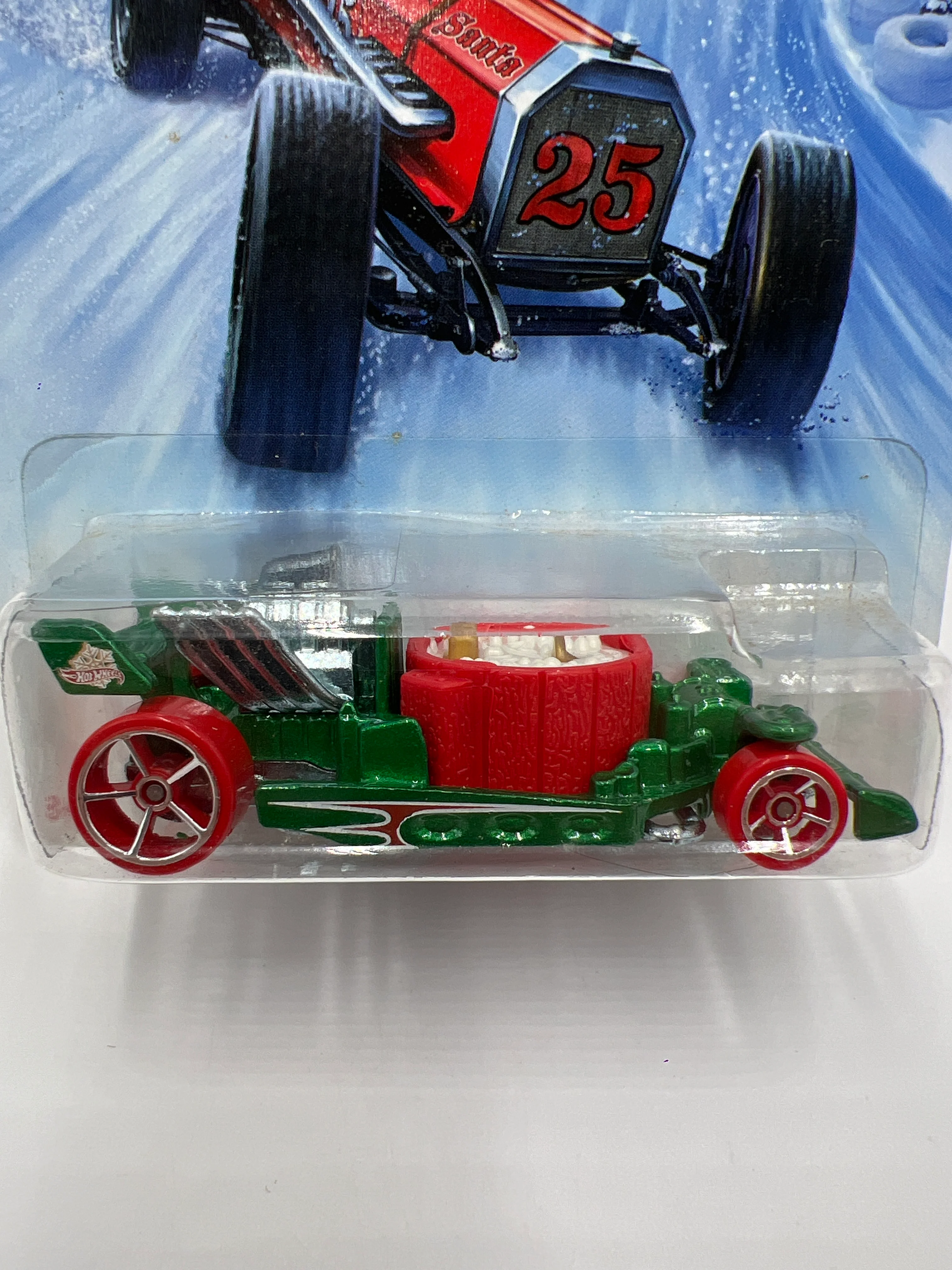 2014 Hot Wheels Holiday Hot Rods #6 Hot Tub Green/Red 150D - Image 2