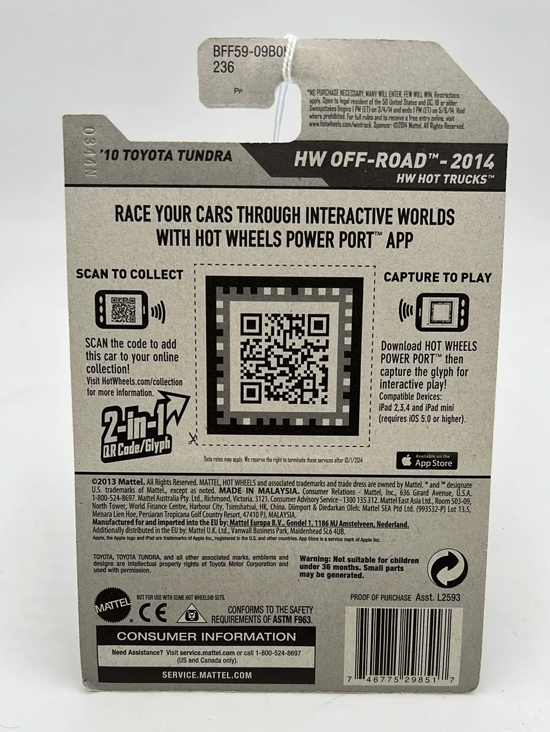 2014 Hot Wheels #131 10 Toyota Tundra 94D - Image 6