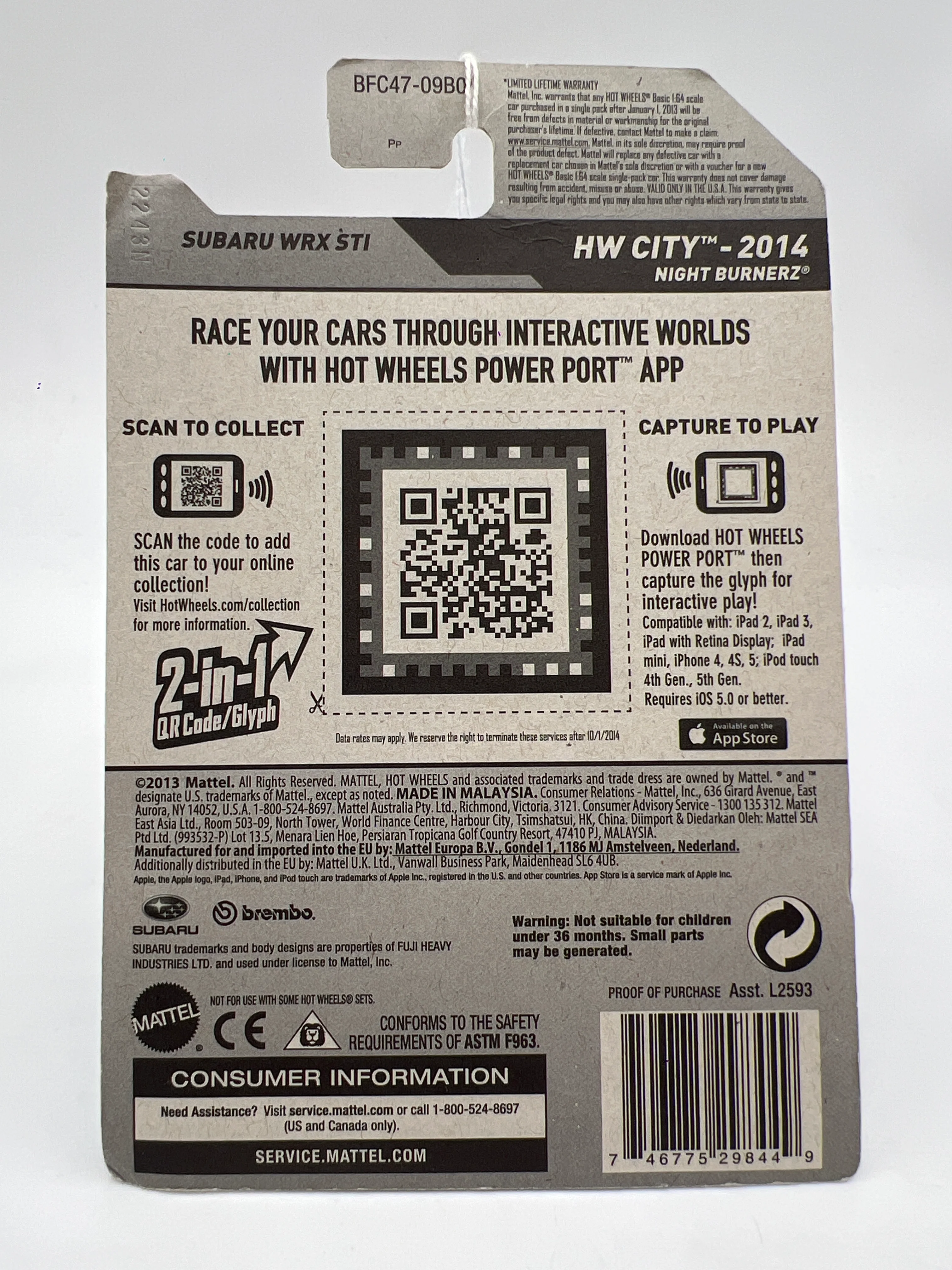 2014 Hot Wheels City Treasure Hunt #26 Subaru WRX STI Gray 277B - Image 6