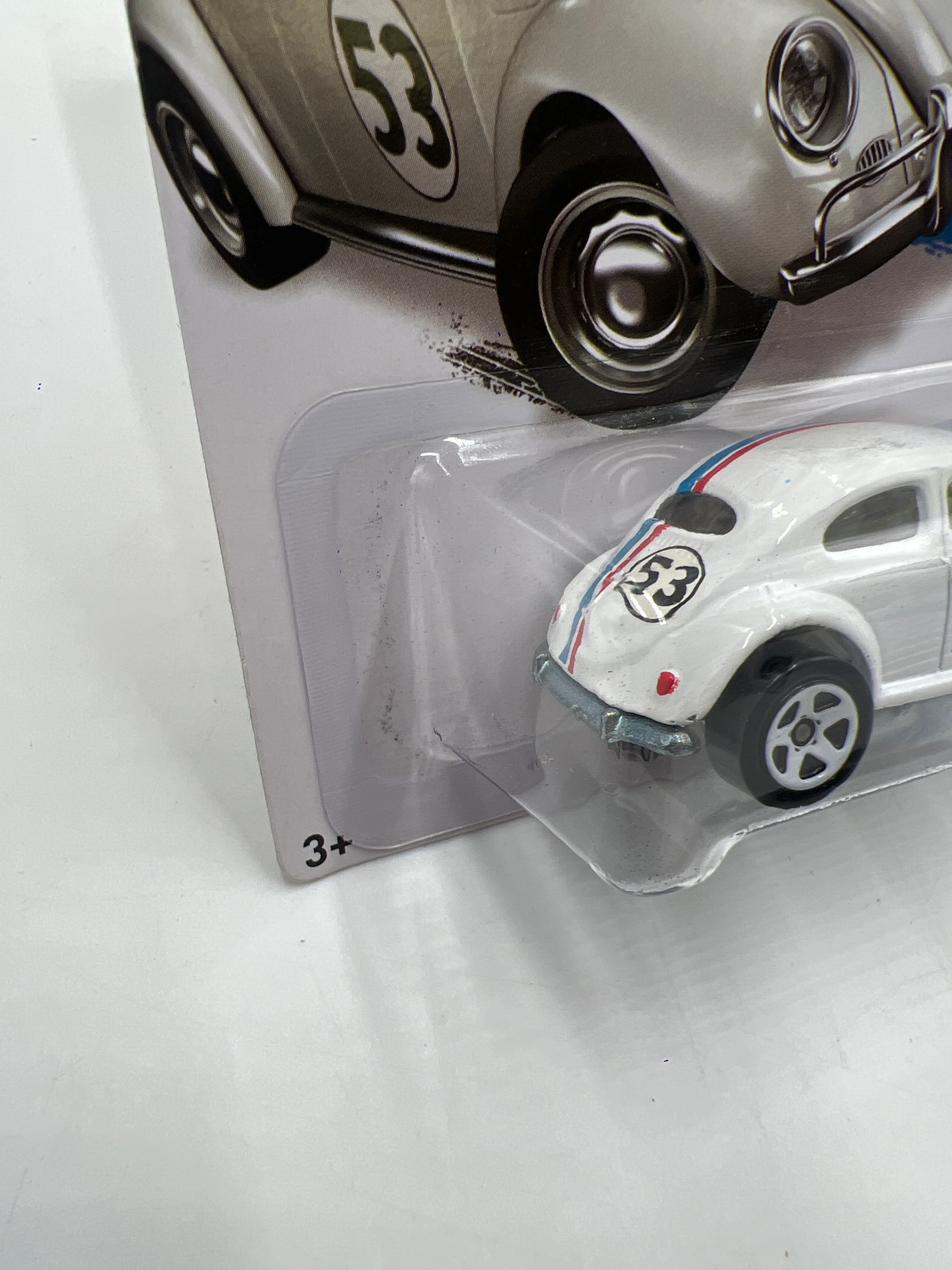 2014 Hot Wheels Workshop #191 Volkswagen Beetle The Love Bug White - Image 5