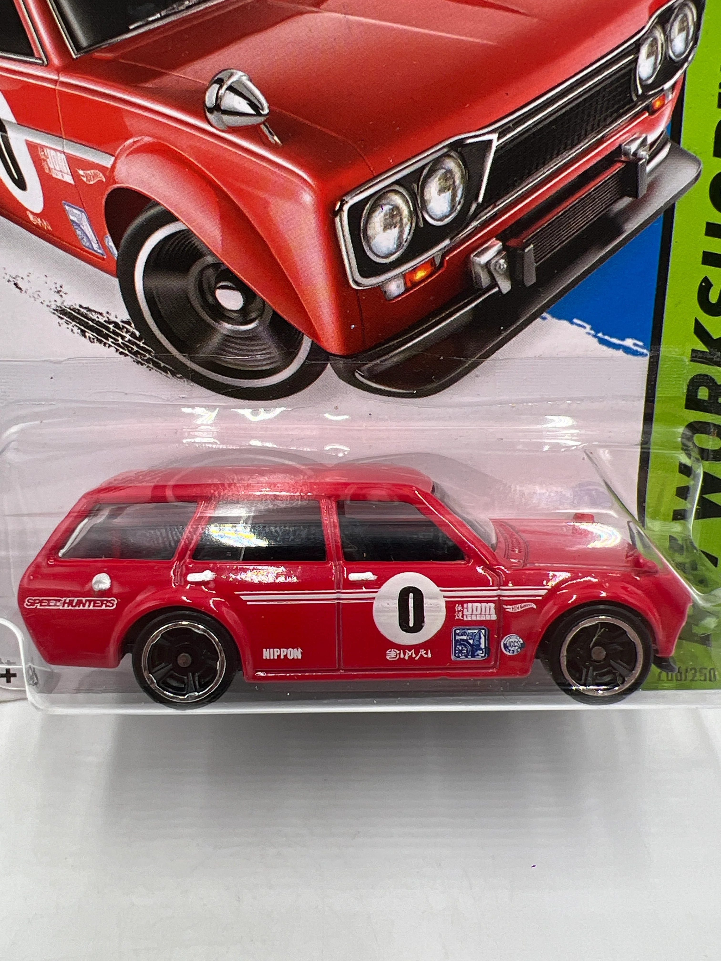 2014 Hot Wheels Workshop #206 71 Datsun Bluebird 510 Wagon Red 88D - Image 2