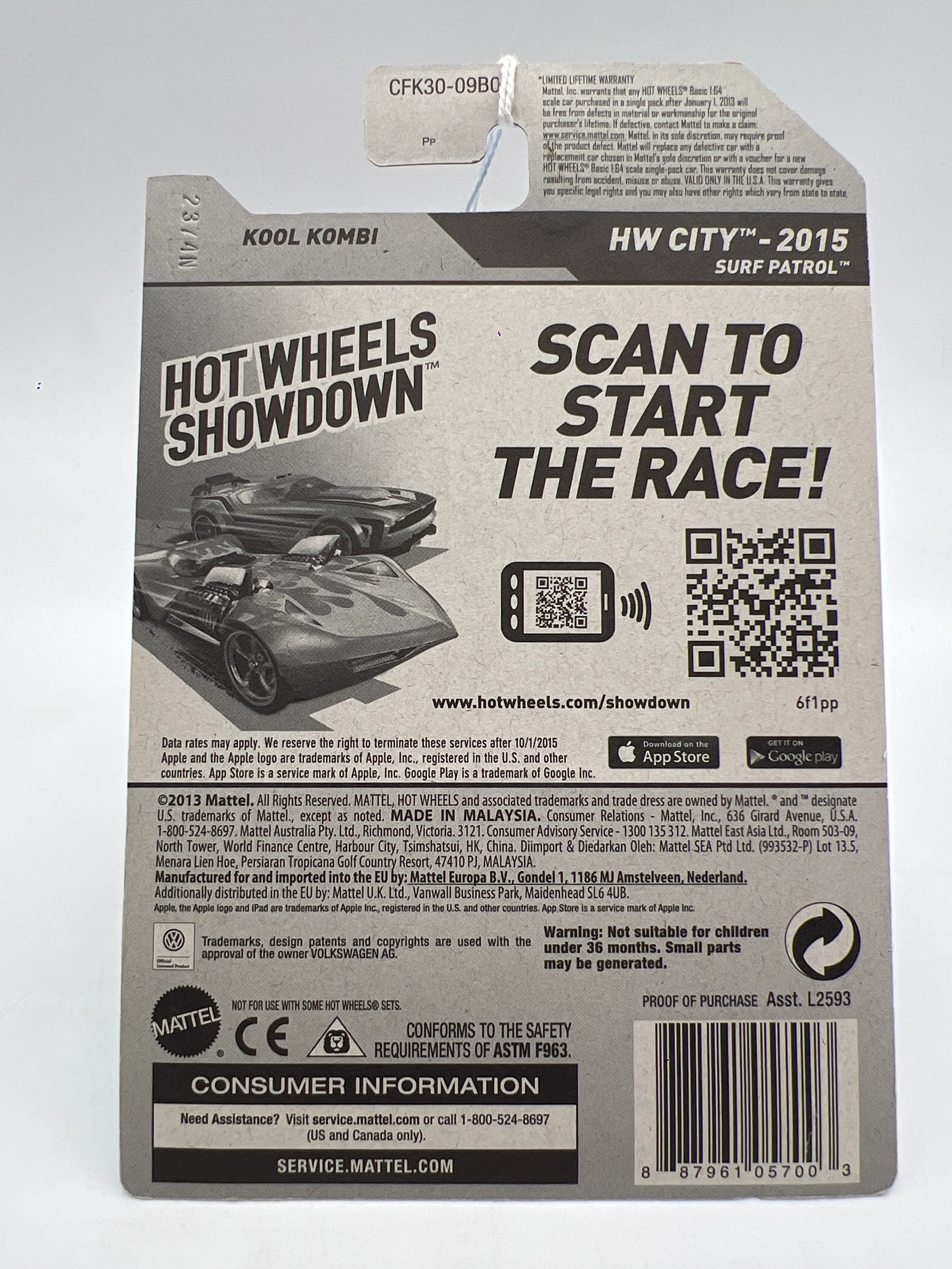 2015 Hot Wheels City #73 Kool Kombi Turquoise 98A - Image 7