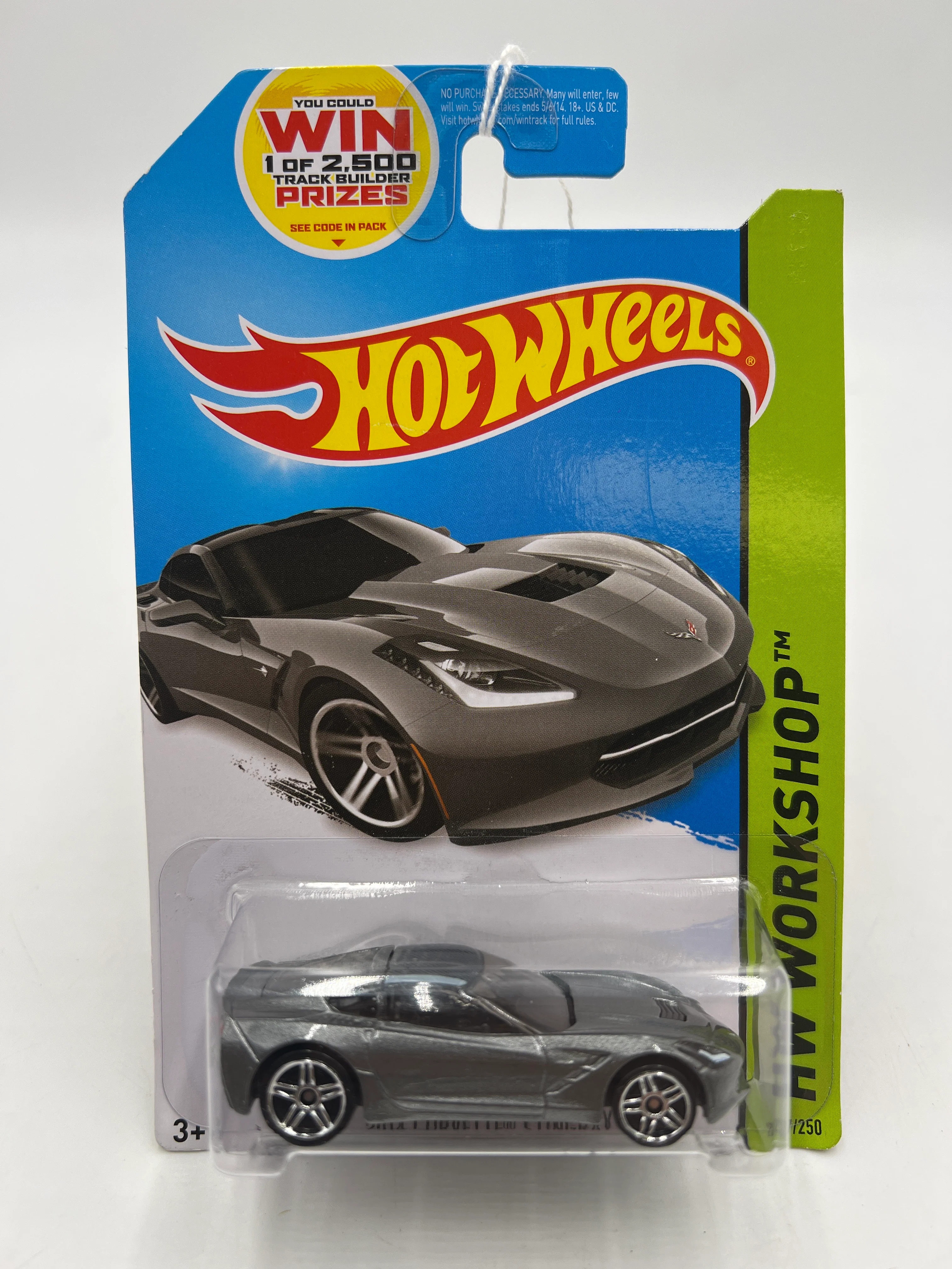 2014 Hot Wheels Workshop #207 2014 Corvette Stingray Gray 15E - Image 2