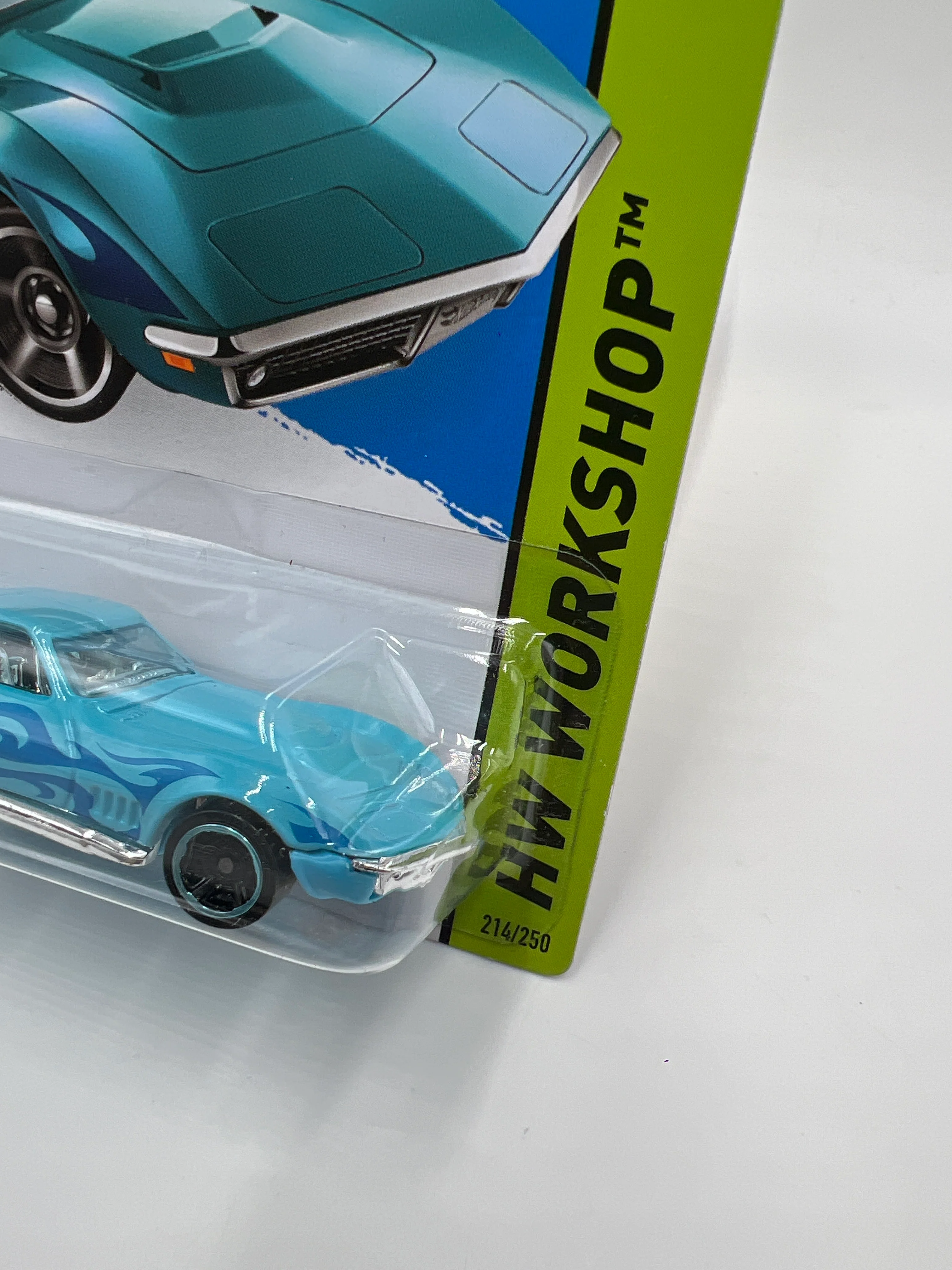 2014 Hot Wheels Workshop #209 Kmart Exclusive 69 Corvette Light Blue 239B - Image 3