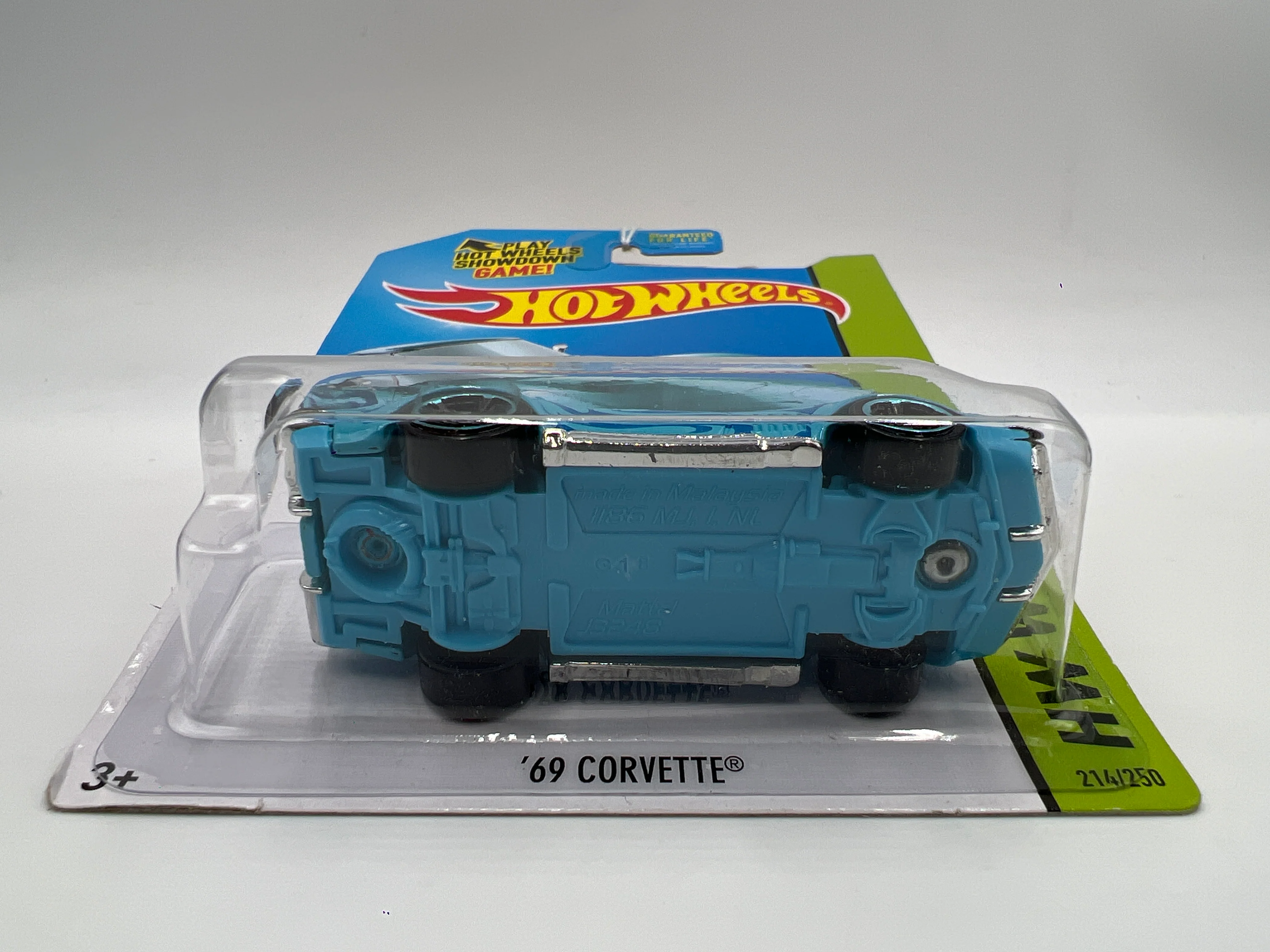 2014 Hot Wheels Workshop #209 Kmart Exclusive 69 Corvette Light Blue 239B - Image 5