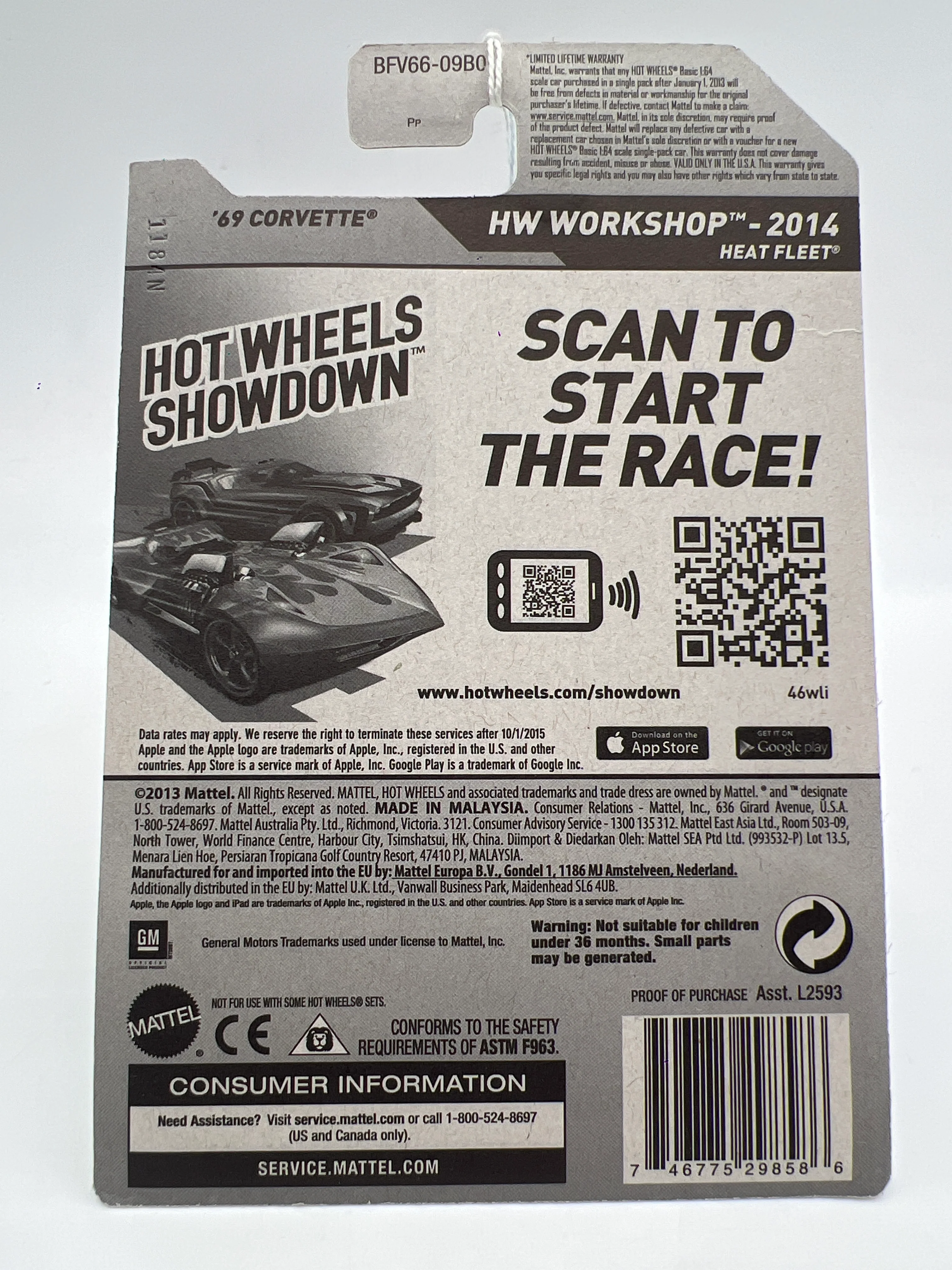 2014 Hot Wheels Workshop #209 Kmart Exclusive 69 Corvette Light Blue 239B - Image 6