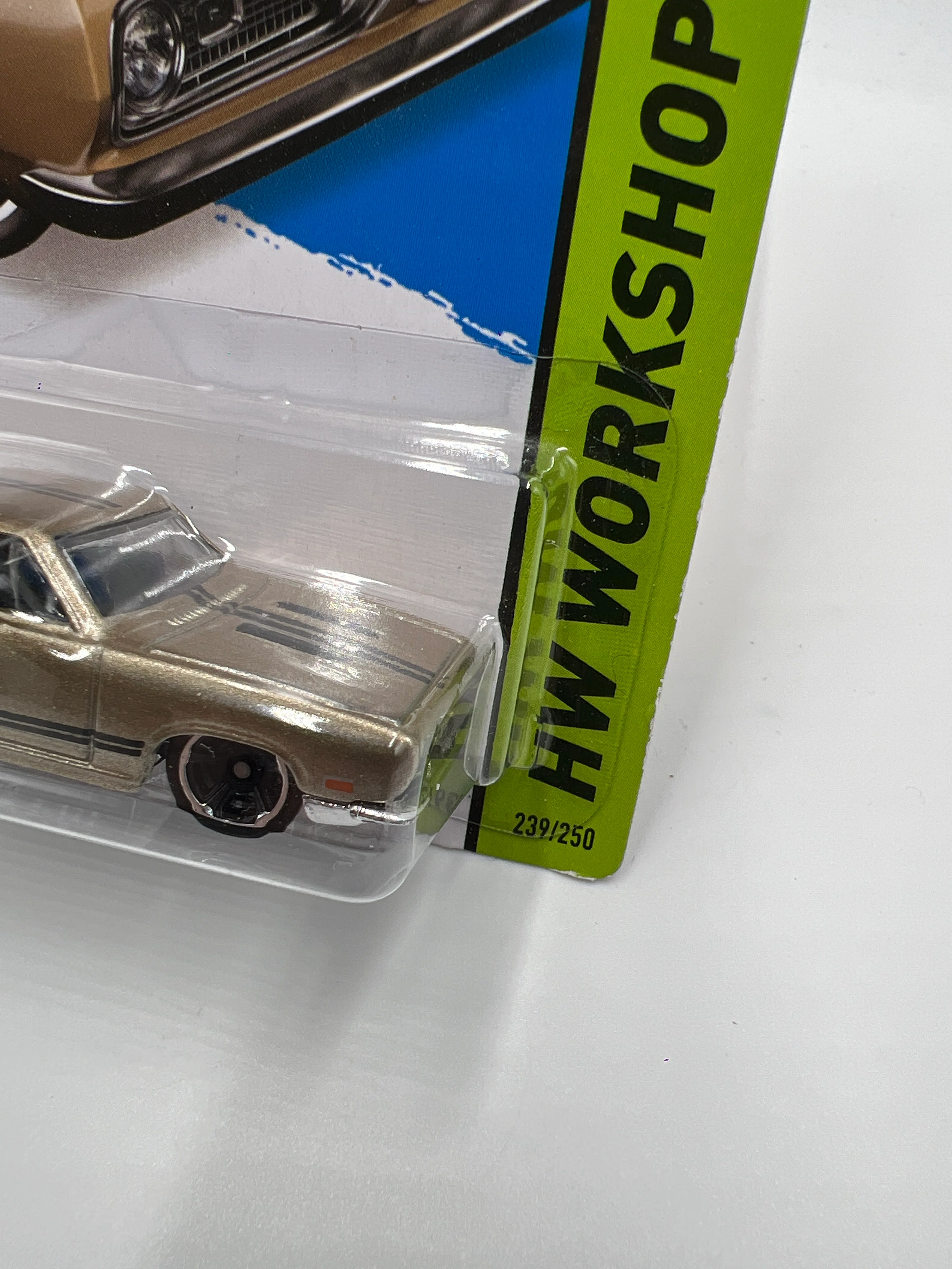 2014 Hot Wheels Workshop #239 68 Plymouth Barracuda Formula S Gold 51D - Image 4