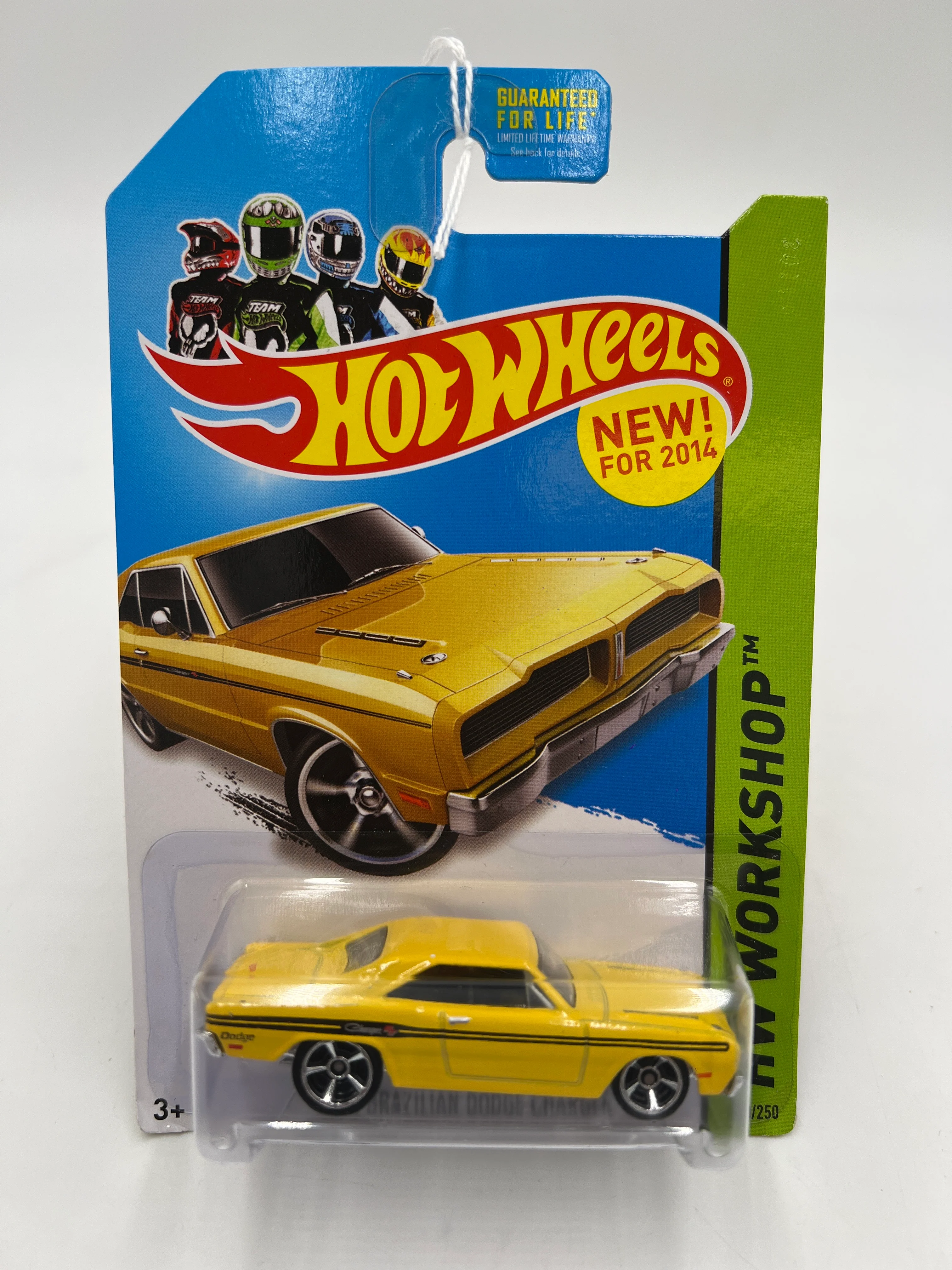 2014 Hot Wheels Workshop #240 1974 Brazilian Dodge Charger Yellow 56A - Image 2