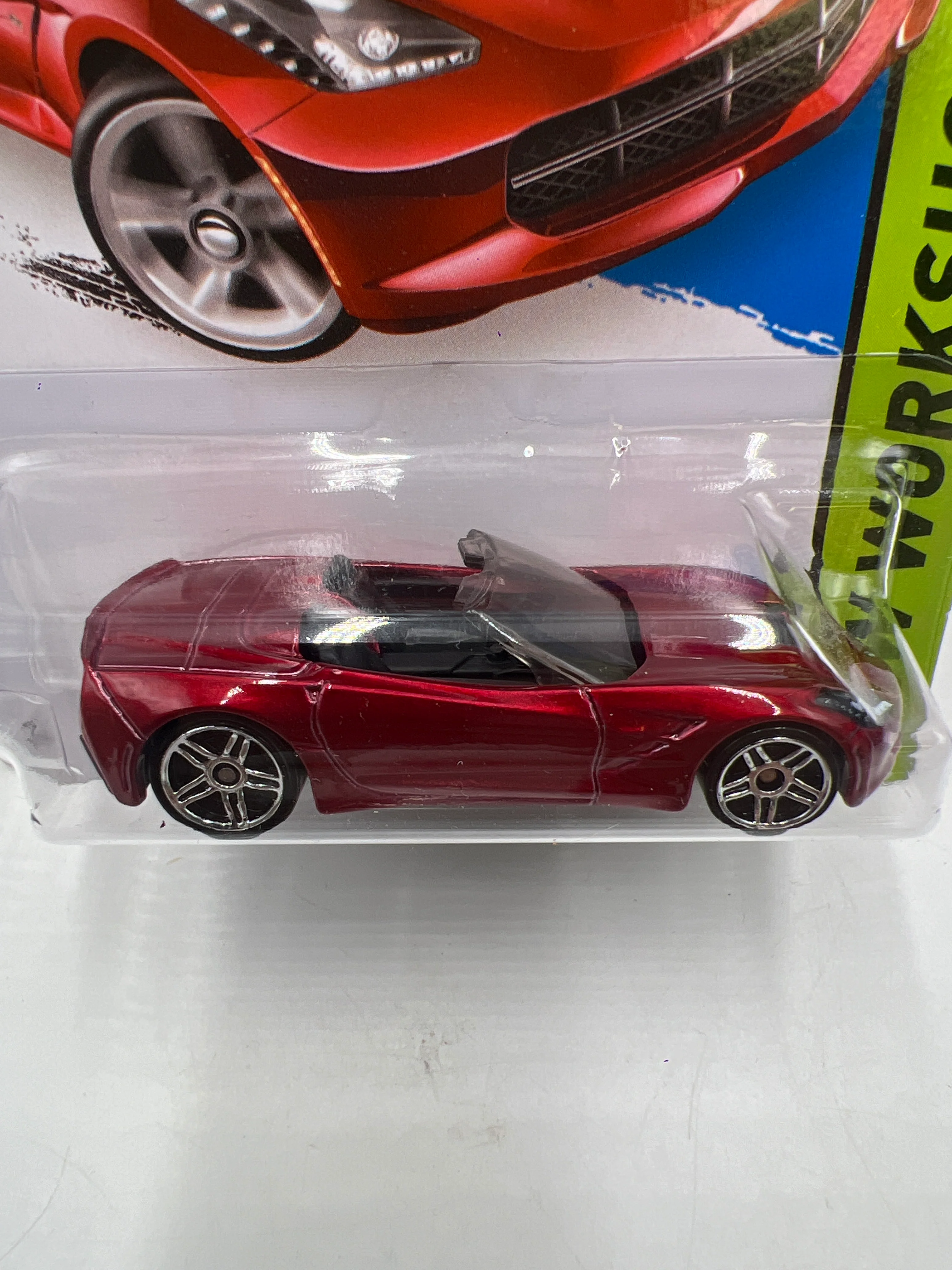 2014 Hot Wheels Workshop #228 14 Corvette Stingray Red 9F - Image 3