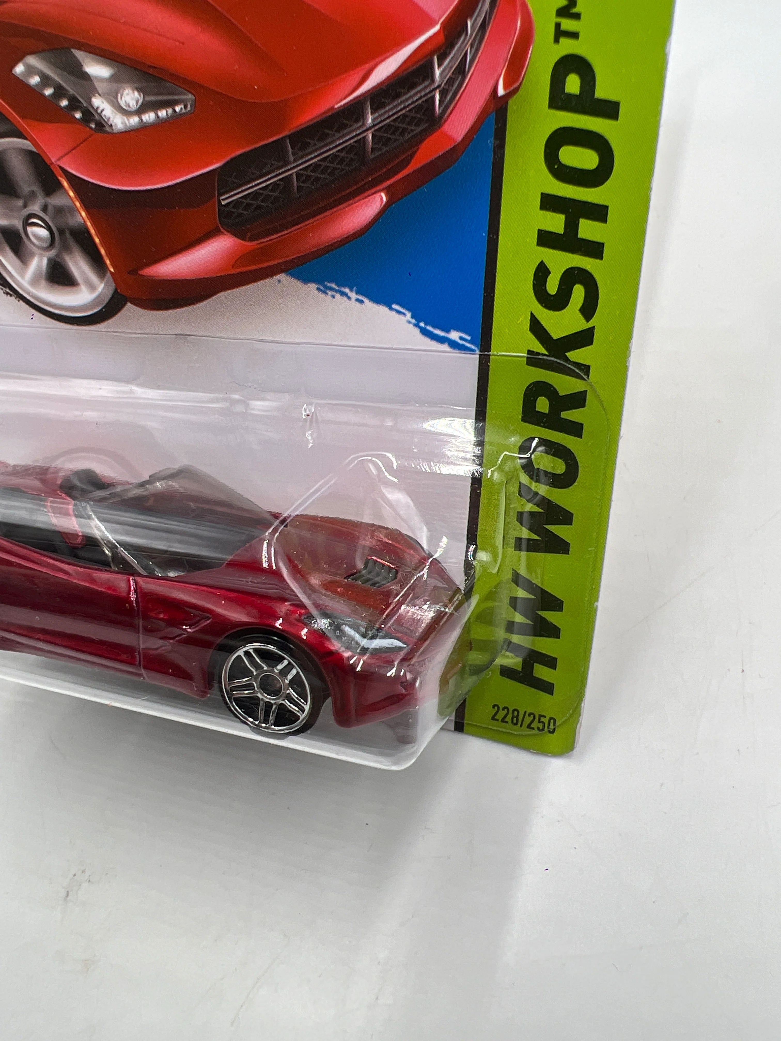 2014 Hot Wheels Workshop #228 14 Corvette Stingray Red 9F - Image 4